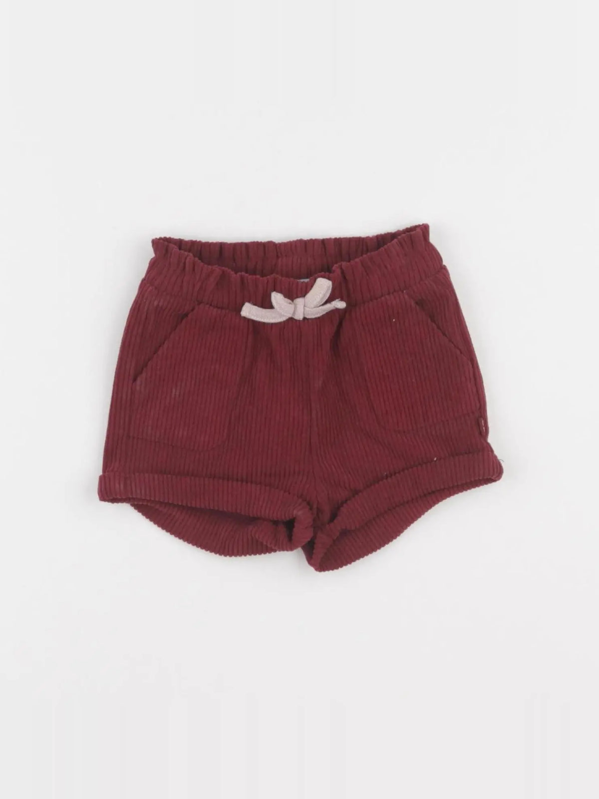 Obaïbi - short velours rouge - 3 mois