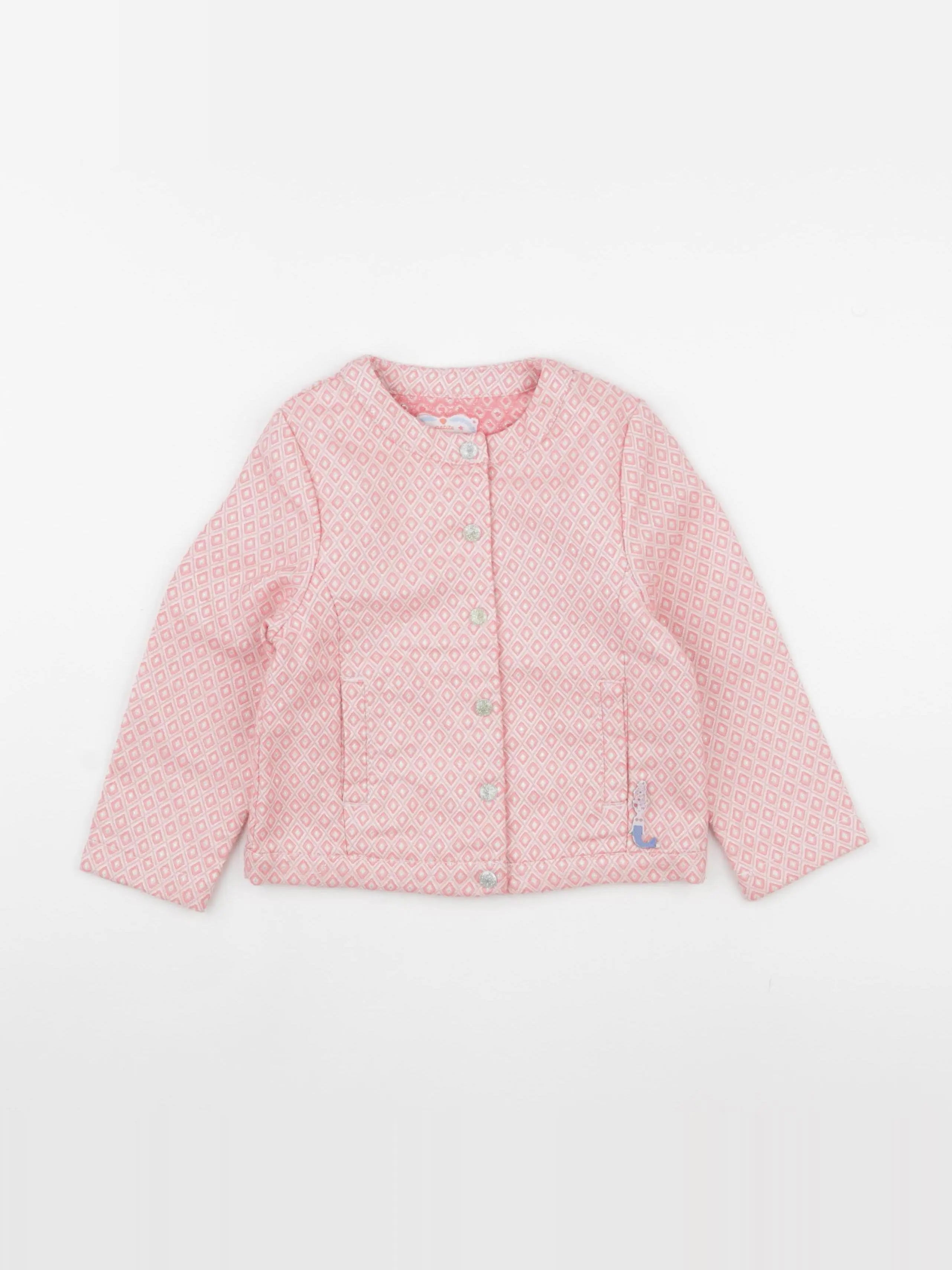 Sergent Major - veste argent, rose - 4 ans