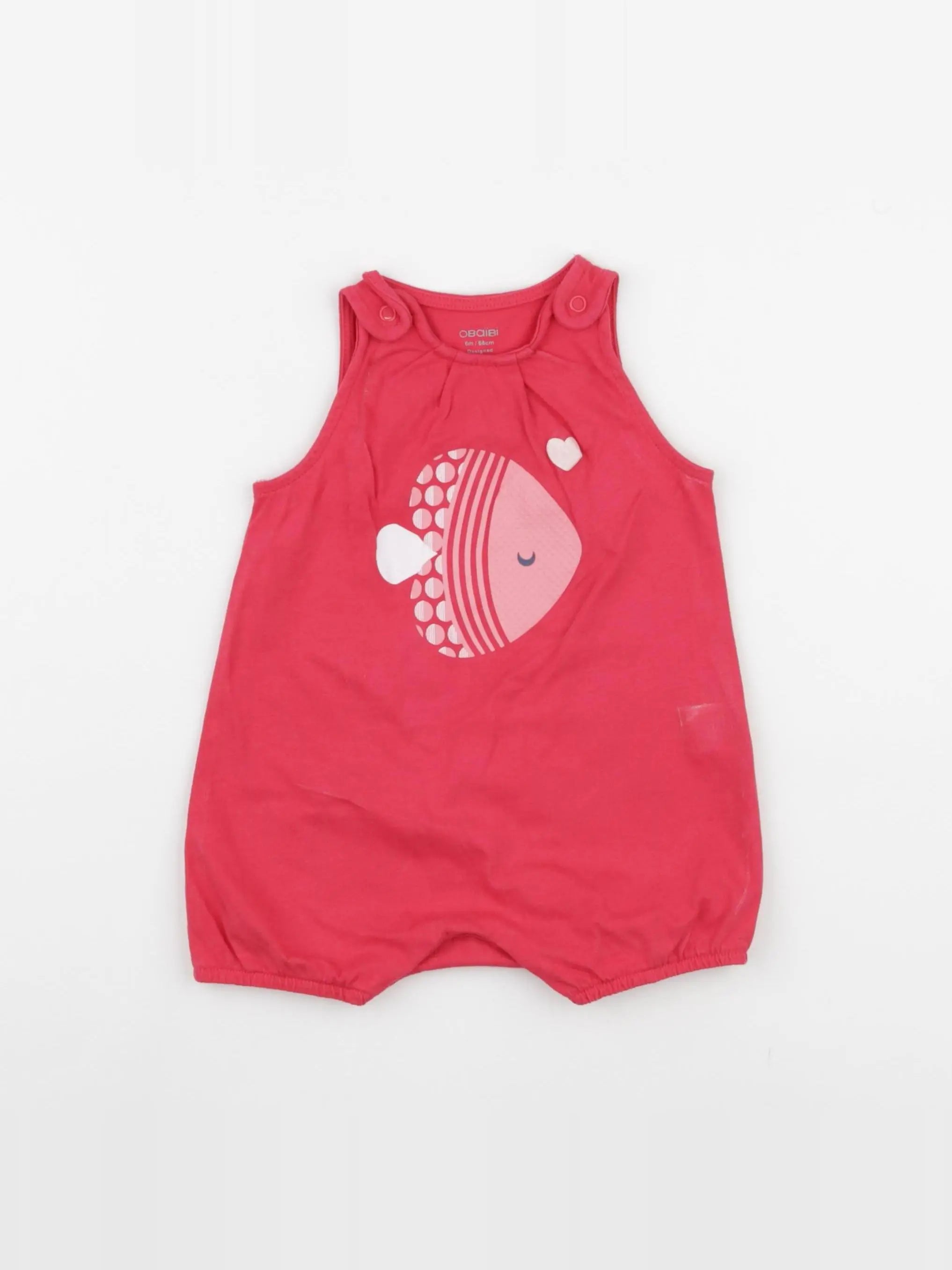 Obaïbi - combinaison rose - 6 mois
