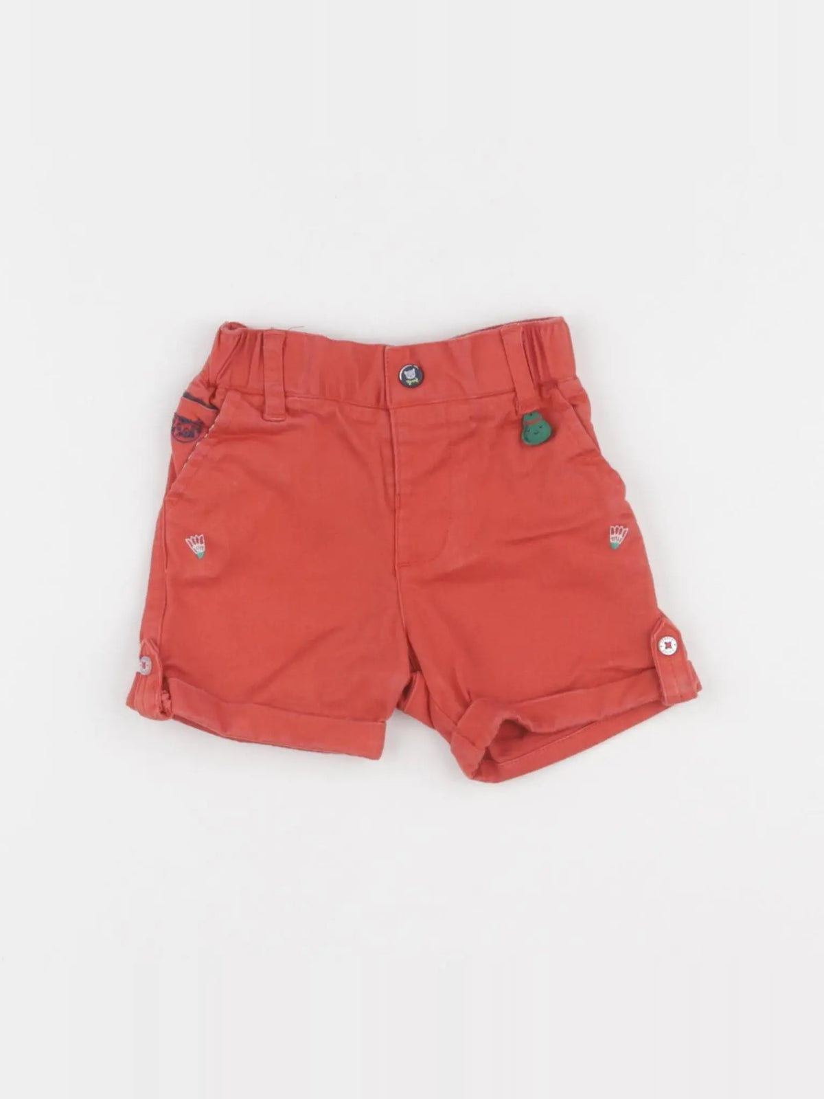 Sergent Major - short orange - 6 mois