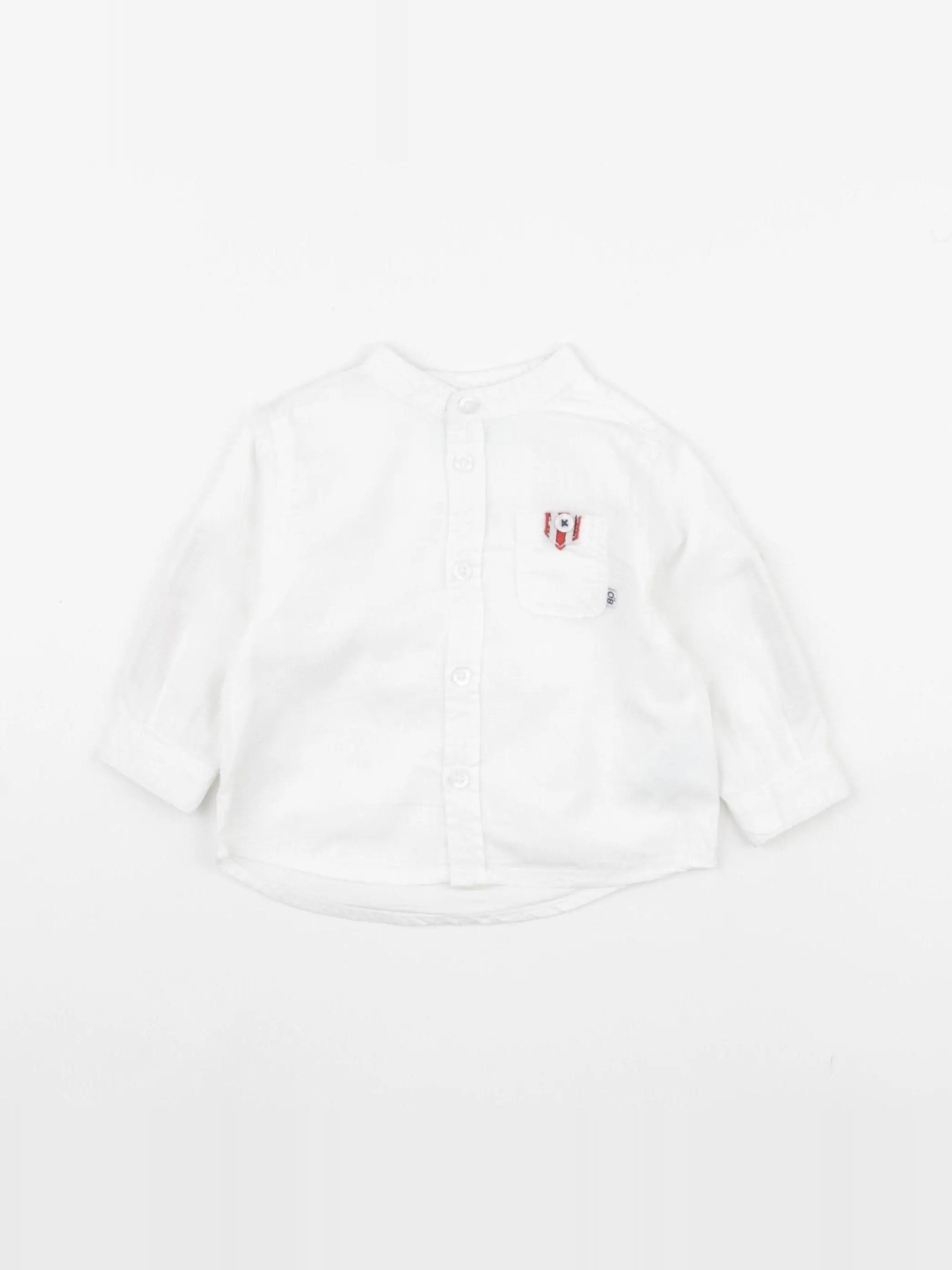 Obaïbi - chemise blanc - 6 mois