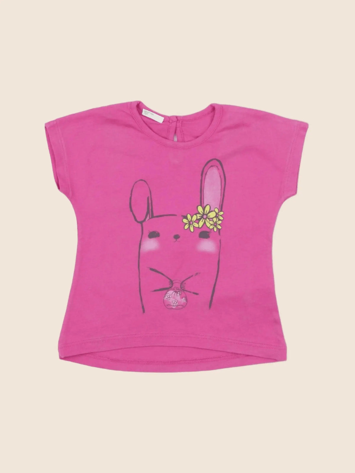 Benetton - tee-shirt rose - 9/12 mois