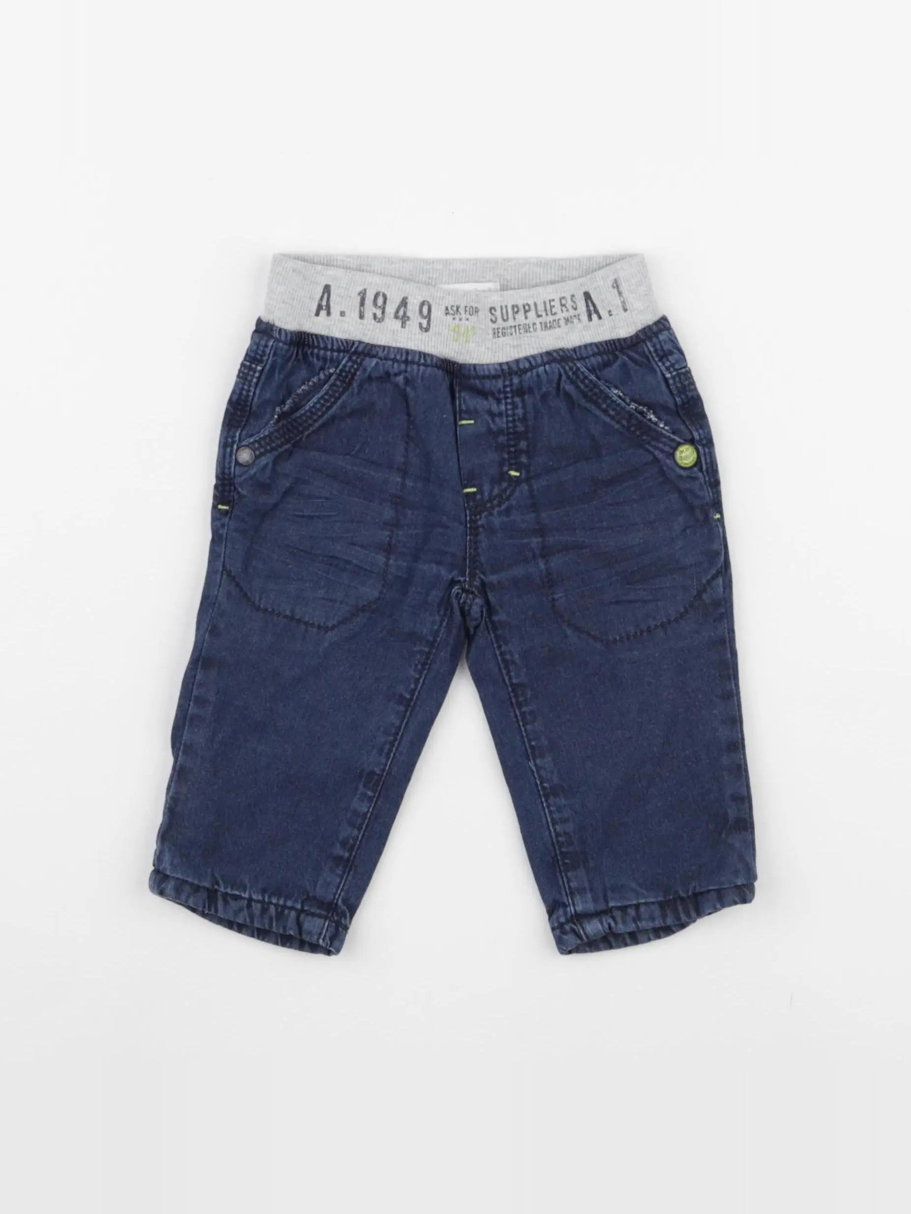 Absorba - pantalon doublé bleu - 6 mois