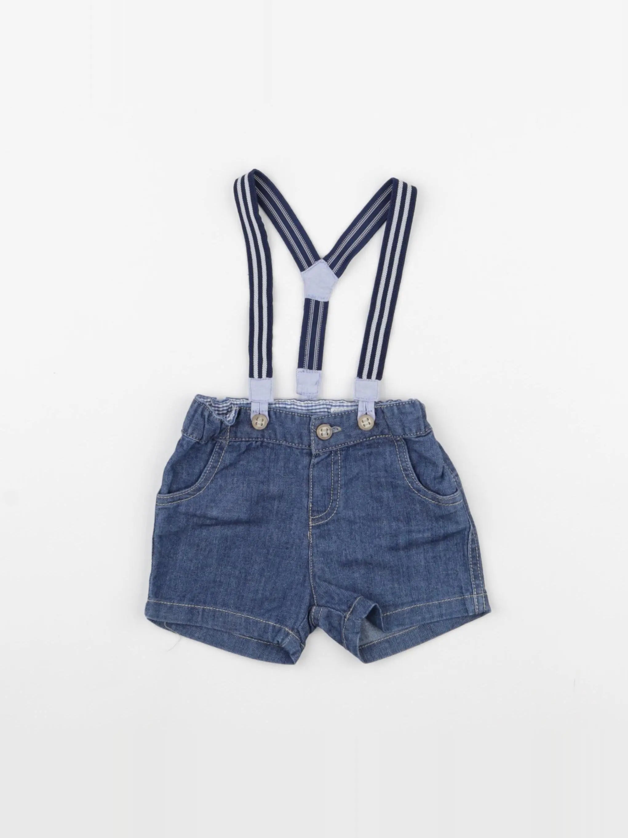 Mayoral - short bleu - 4/6 mois