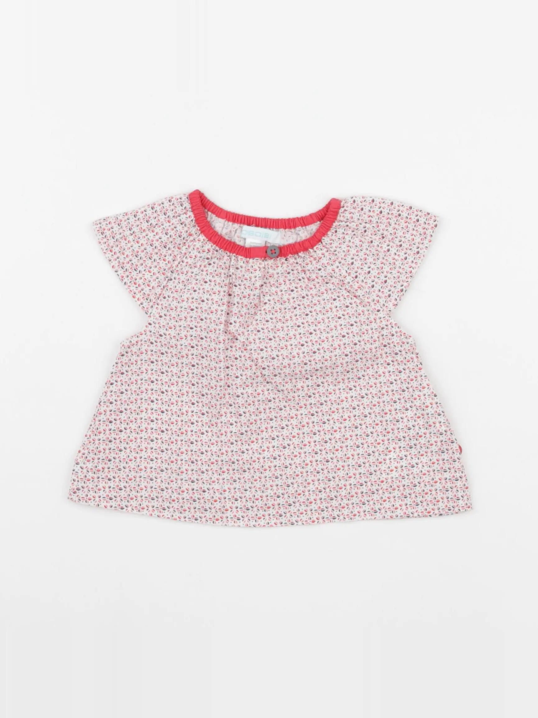 Obaïbi - blouse rouge - 3 mois