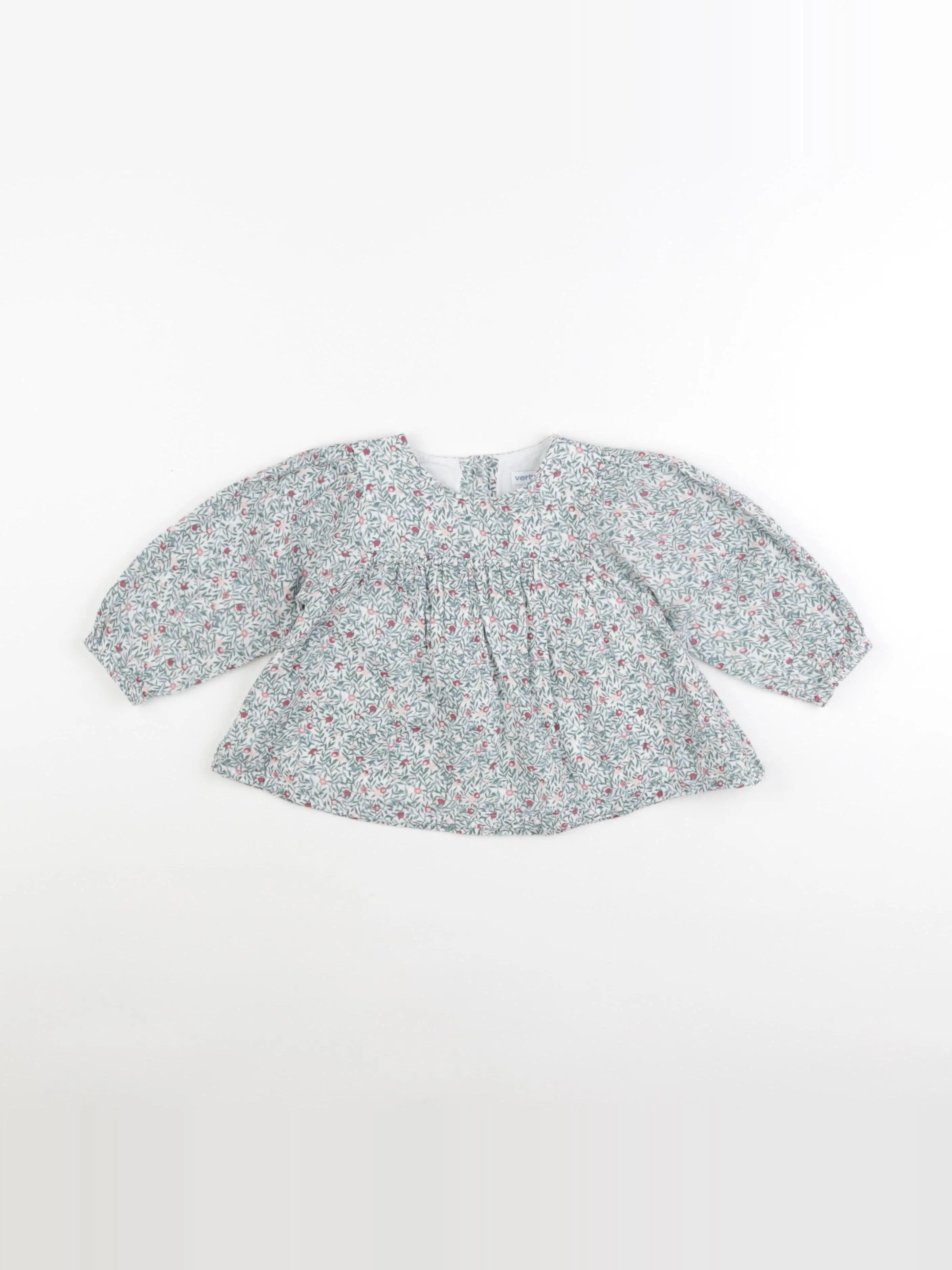 Vertbaudet - blouse vert - 18 mois