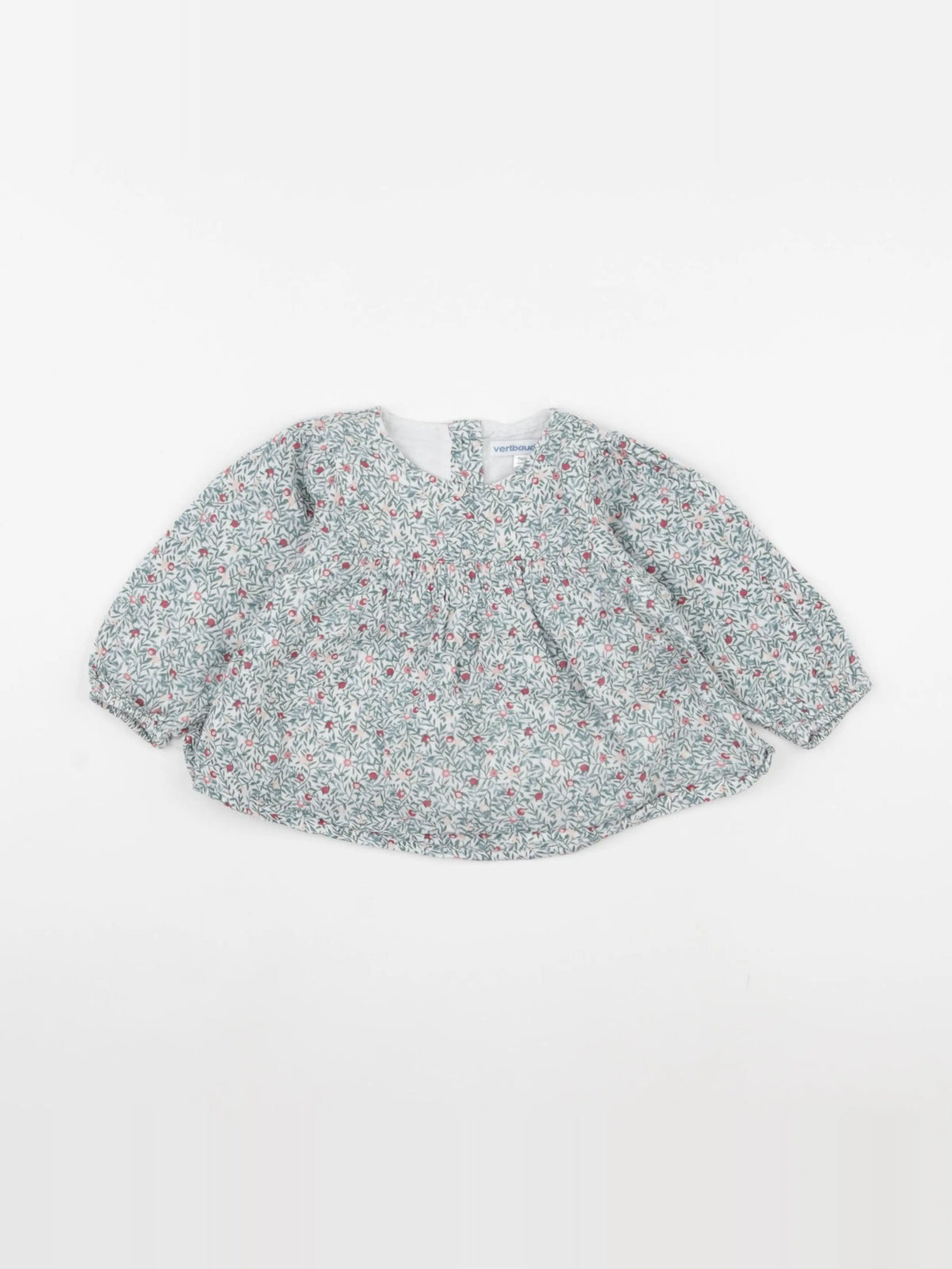 Vertbaudet - blouse vert - 12 mois