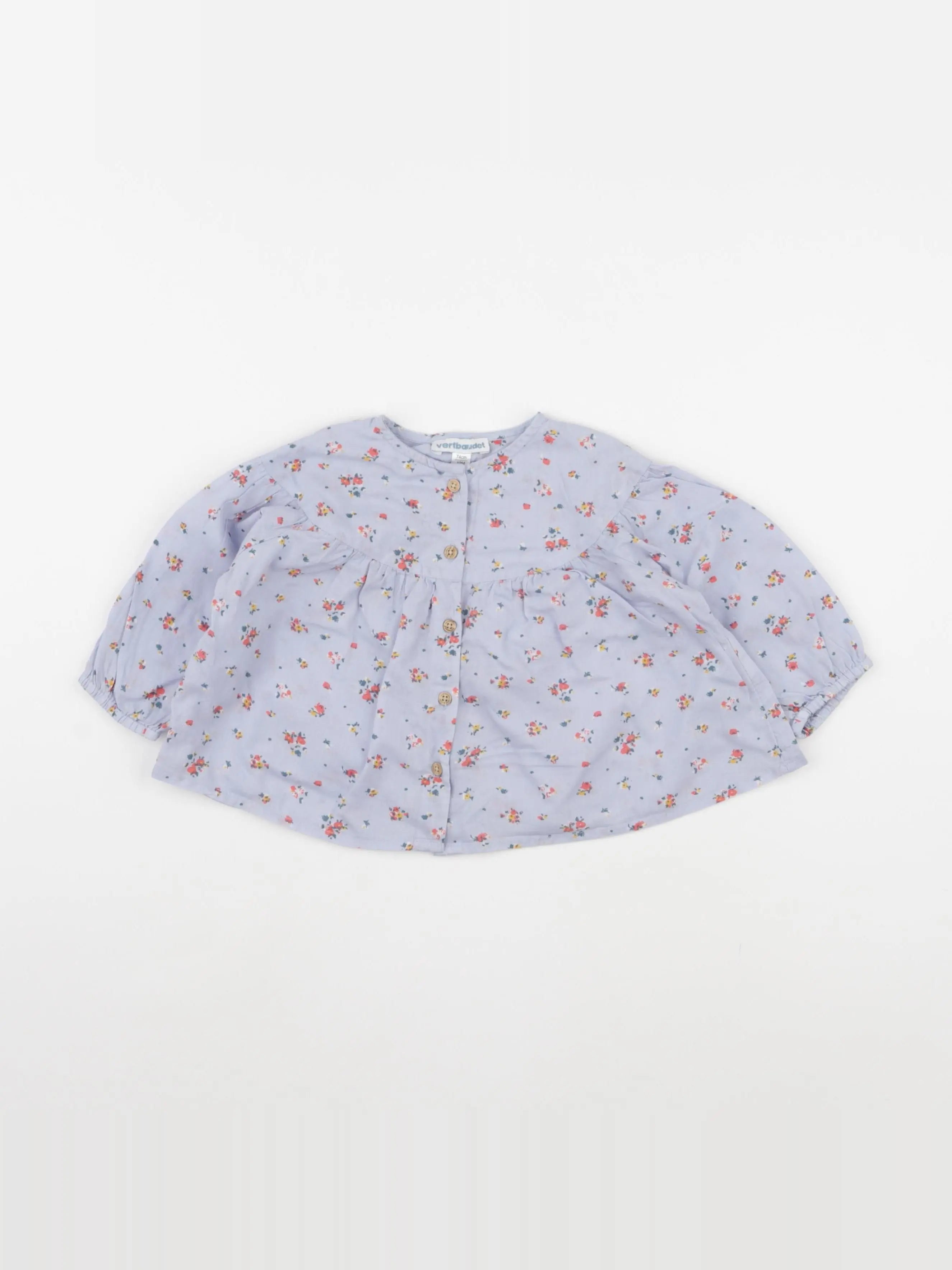 Vertbaudet - blouse bleu - 12 mois