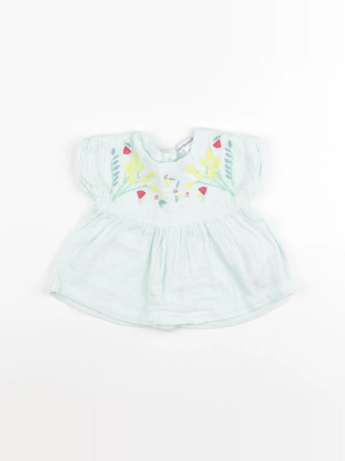 Vertbaudet - blouse vert - 3 mois