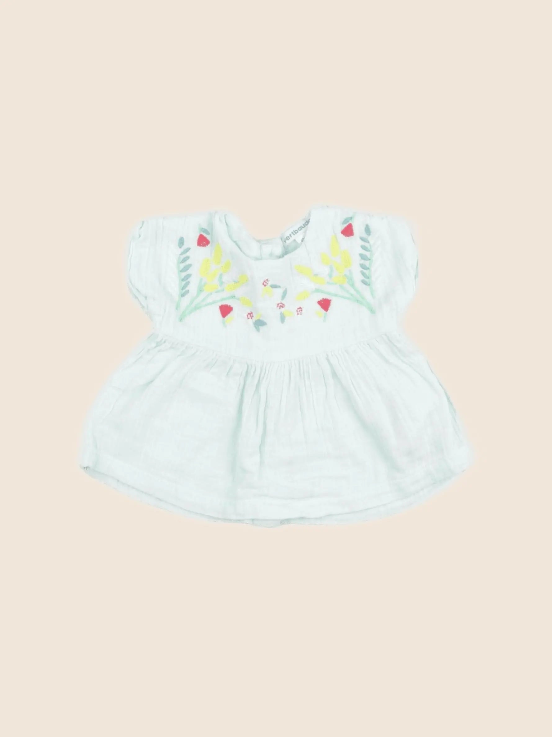 Vertbaudet - blouse vert - 3 mois