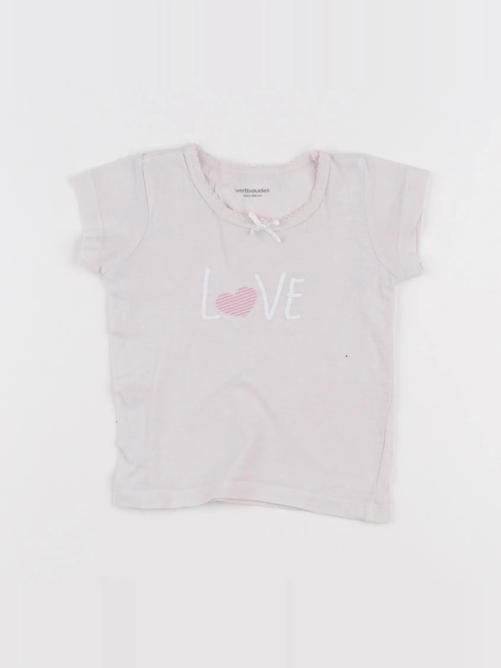 Vertbaudet - maillot de corps rose - 2 ans