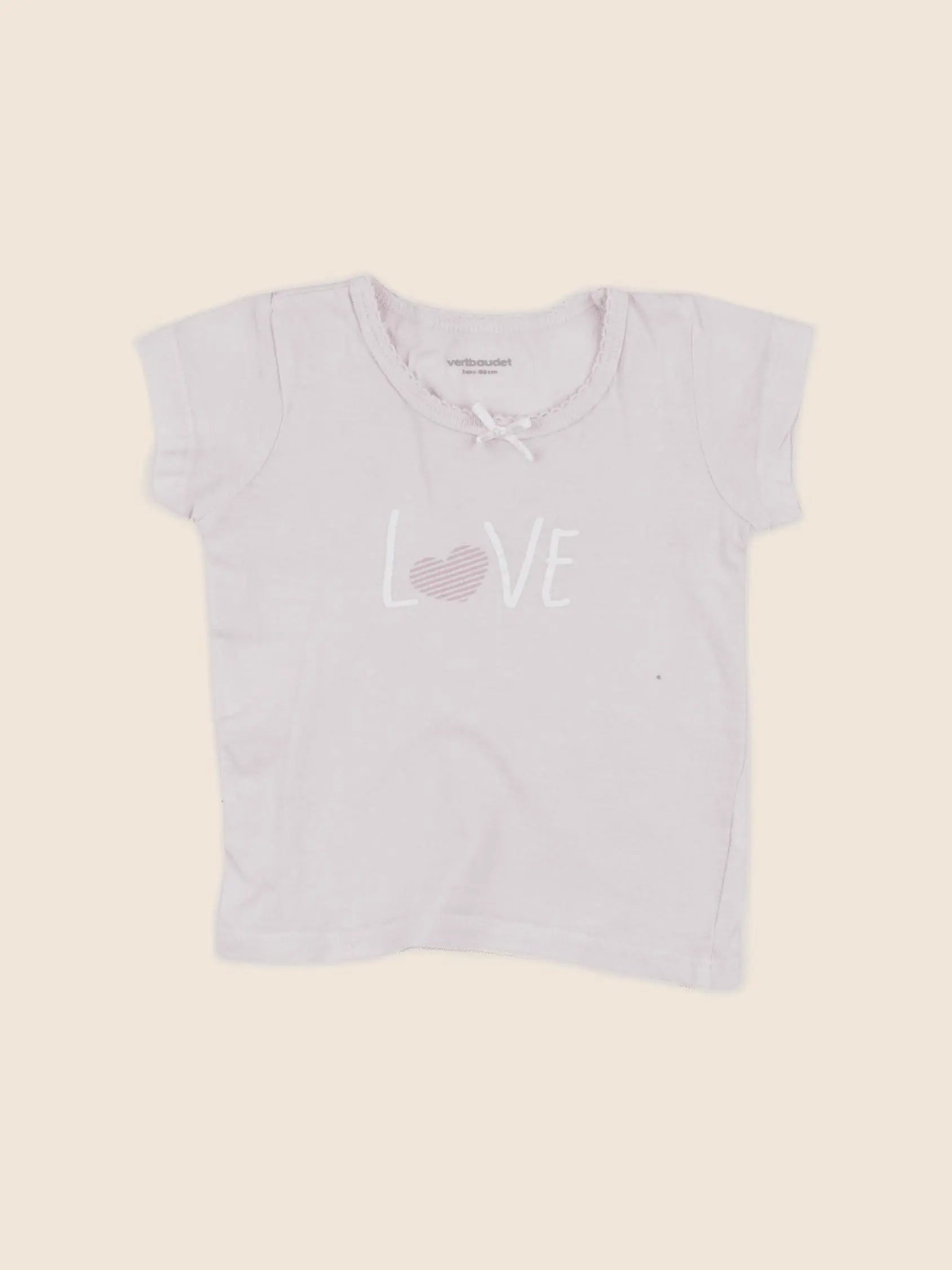 Vertbaudet - maillot de corps rose - 2 ans