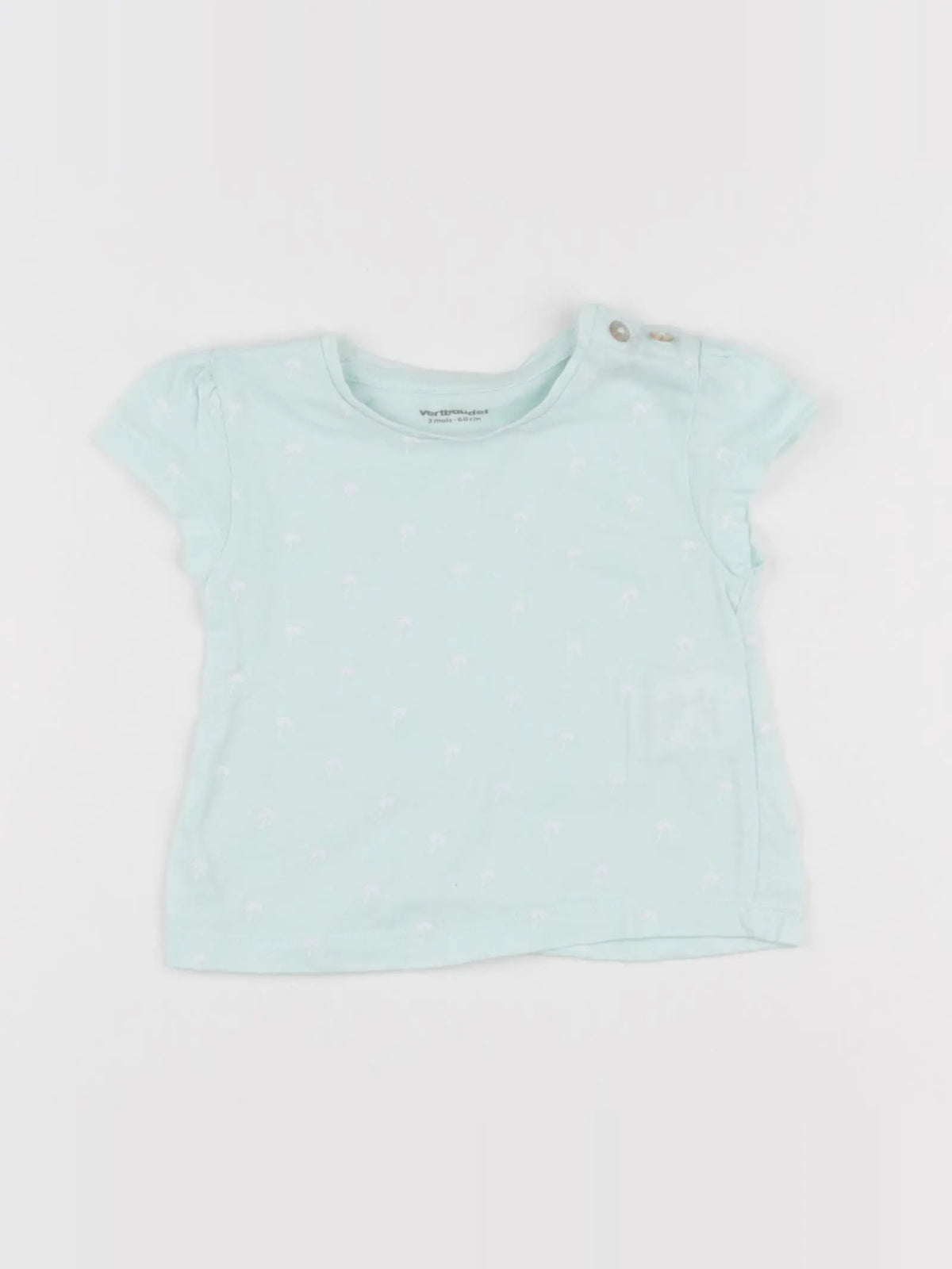 Vertbaudet - tee-shirt vert - 3 mois