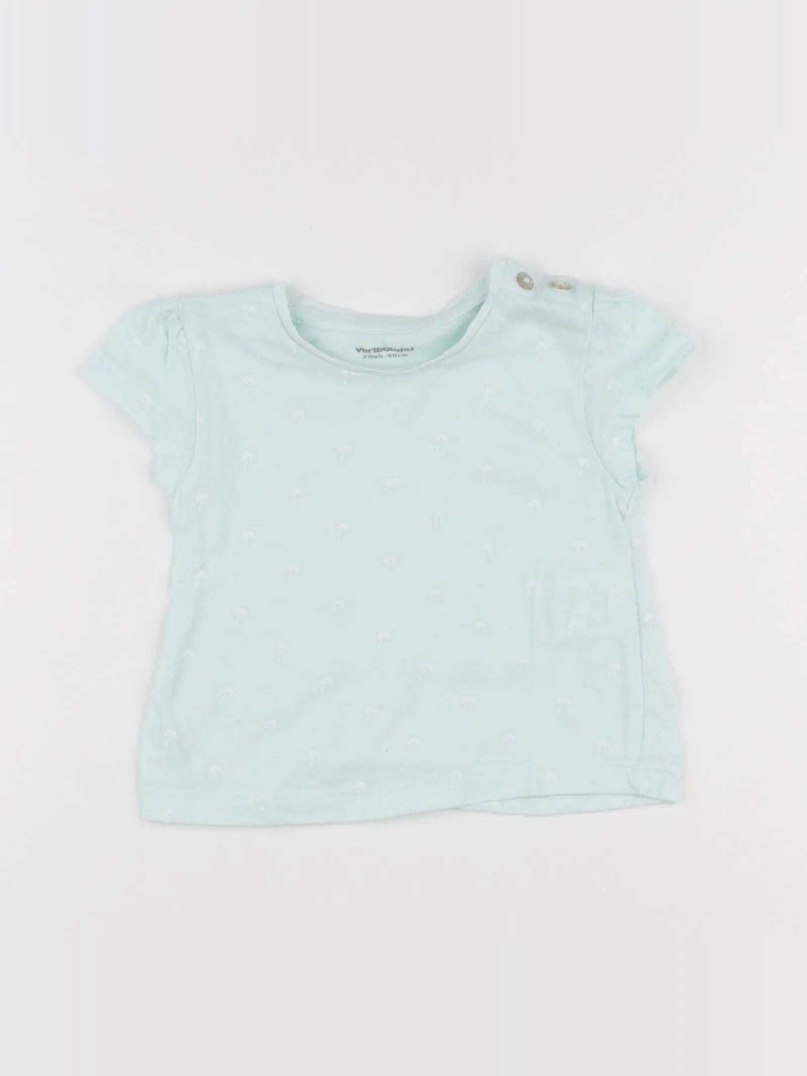 Vertbaudet - tee-shirt vert - 3 mois