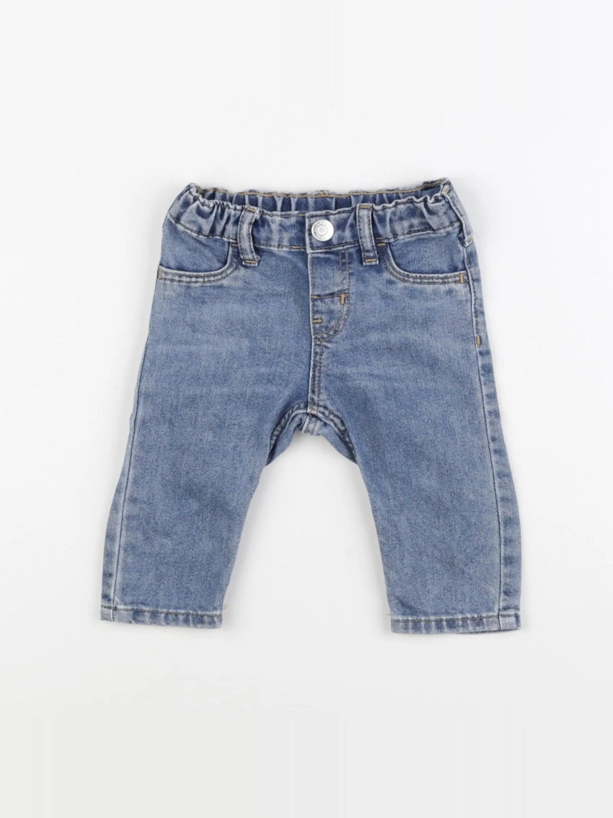 H&M - pantalon bleu - 4/6 mois