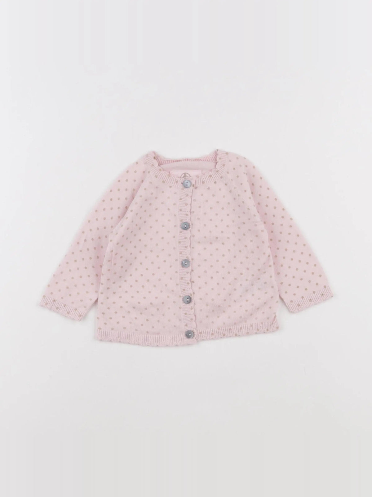 Petit Bateau - gilet rose - 6 mois