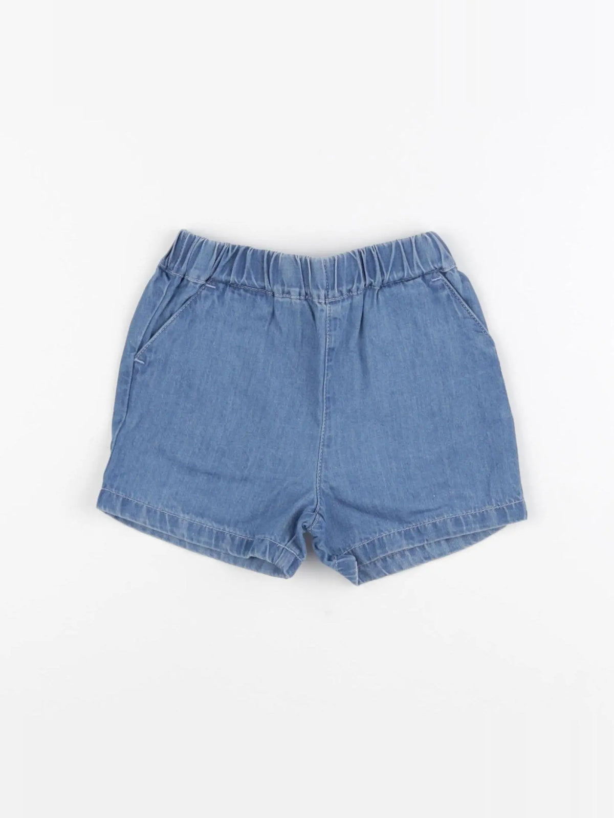 Petit Bateau - short bleu - 6 mois