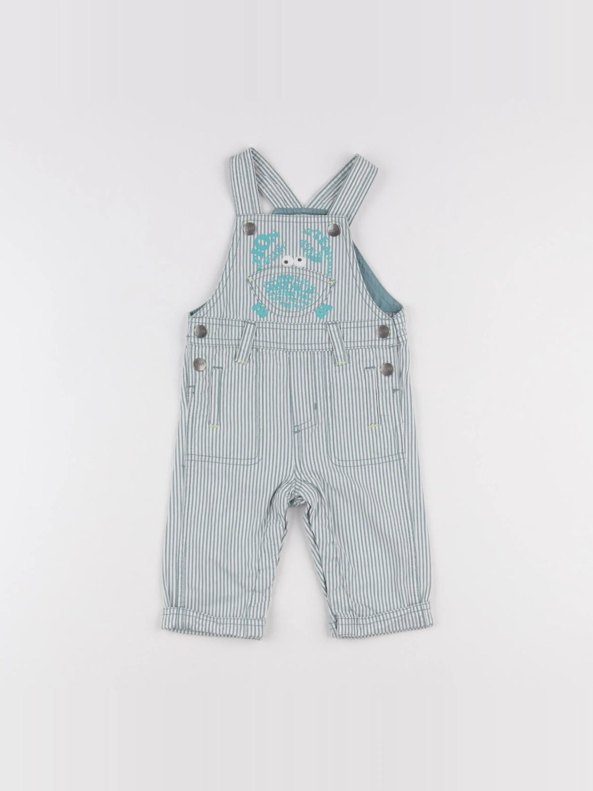 DPAM - salopette blanc, vert - 6 mois