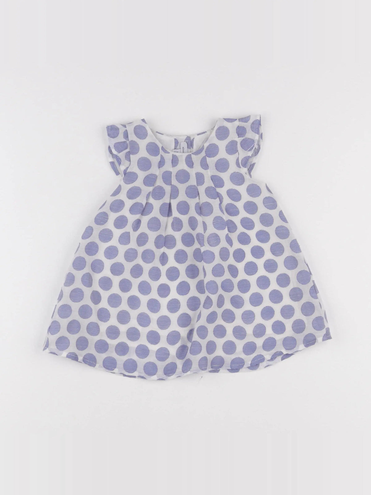 Absorba - robe blanc, bleu - 9 mois