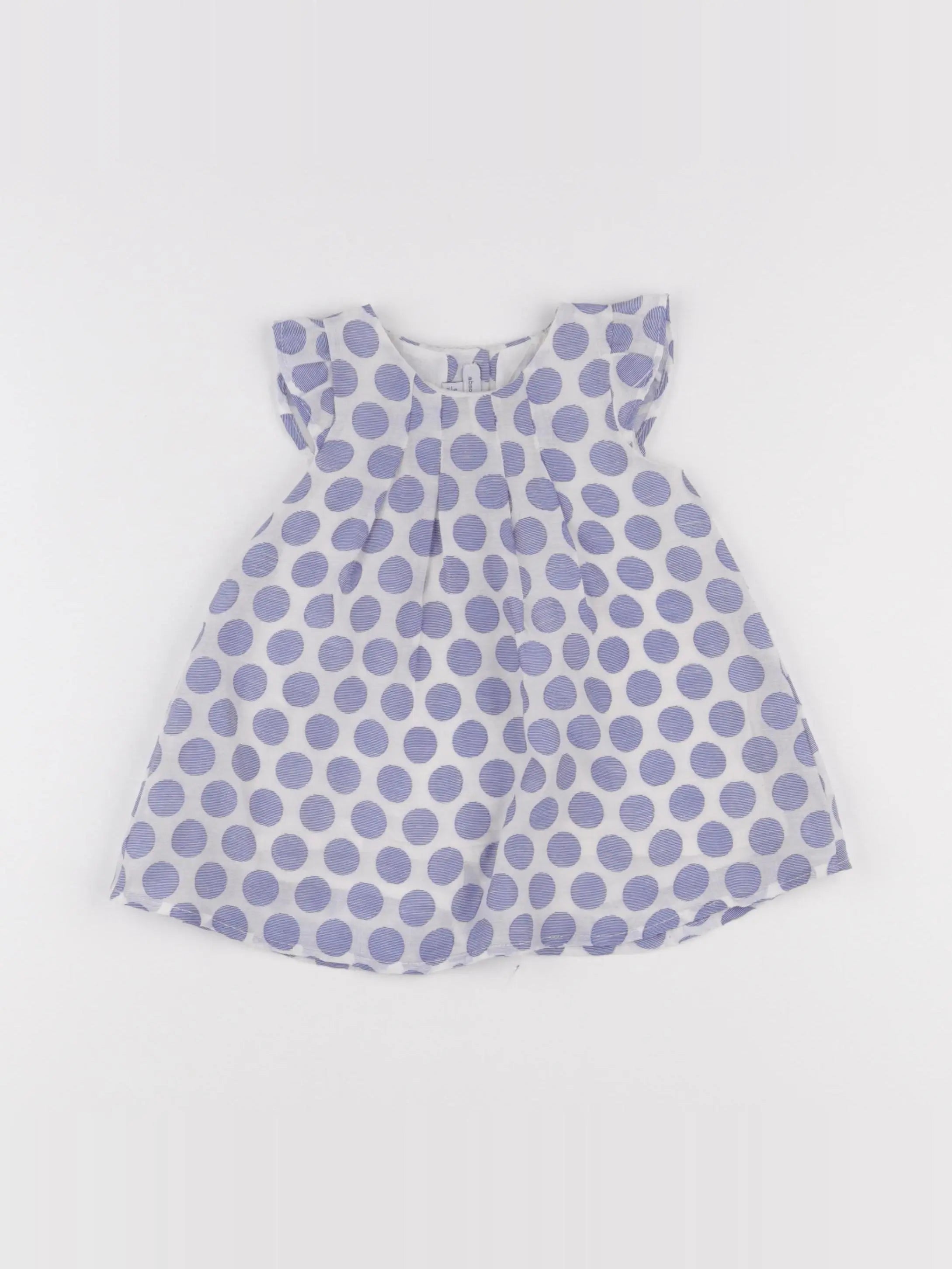 Absorba - robe blanc, bleu - 9 mois