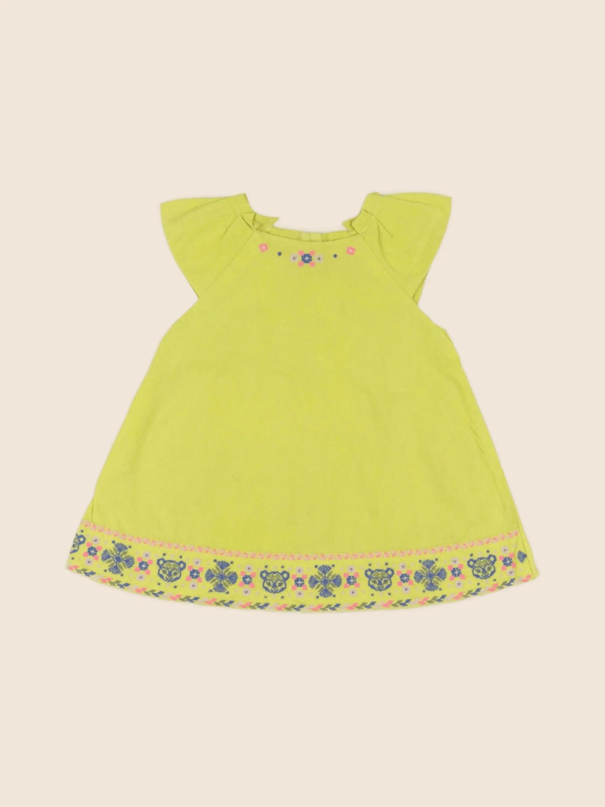 Sergent Major - robe jaune - 6 mois