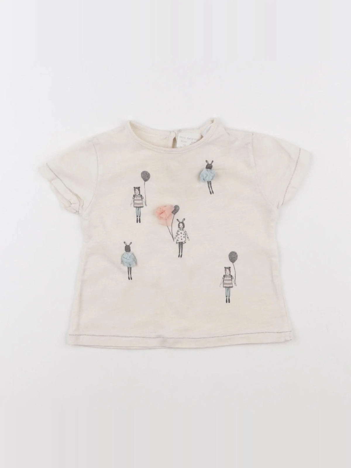 Zara - tee-shirt rose - 6/9 mois