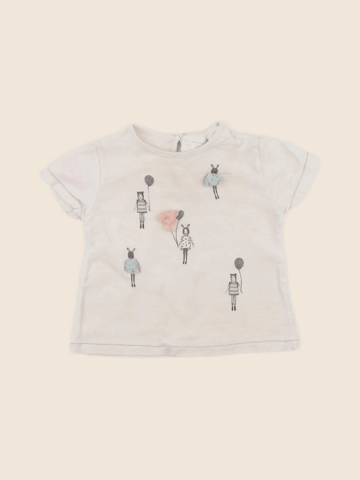 Zara - tee-shirt rose - 6/9 mois