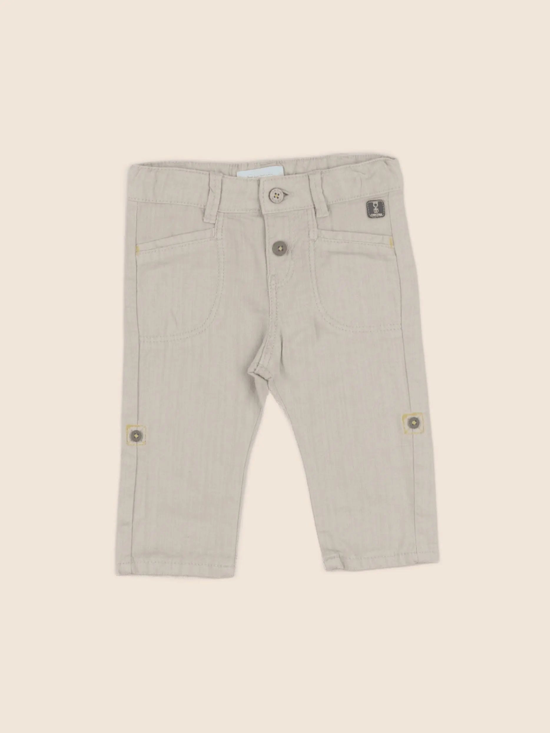 Obaïbi - pantalon beige - 6 mois