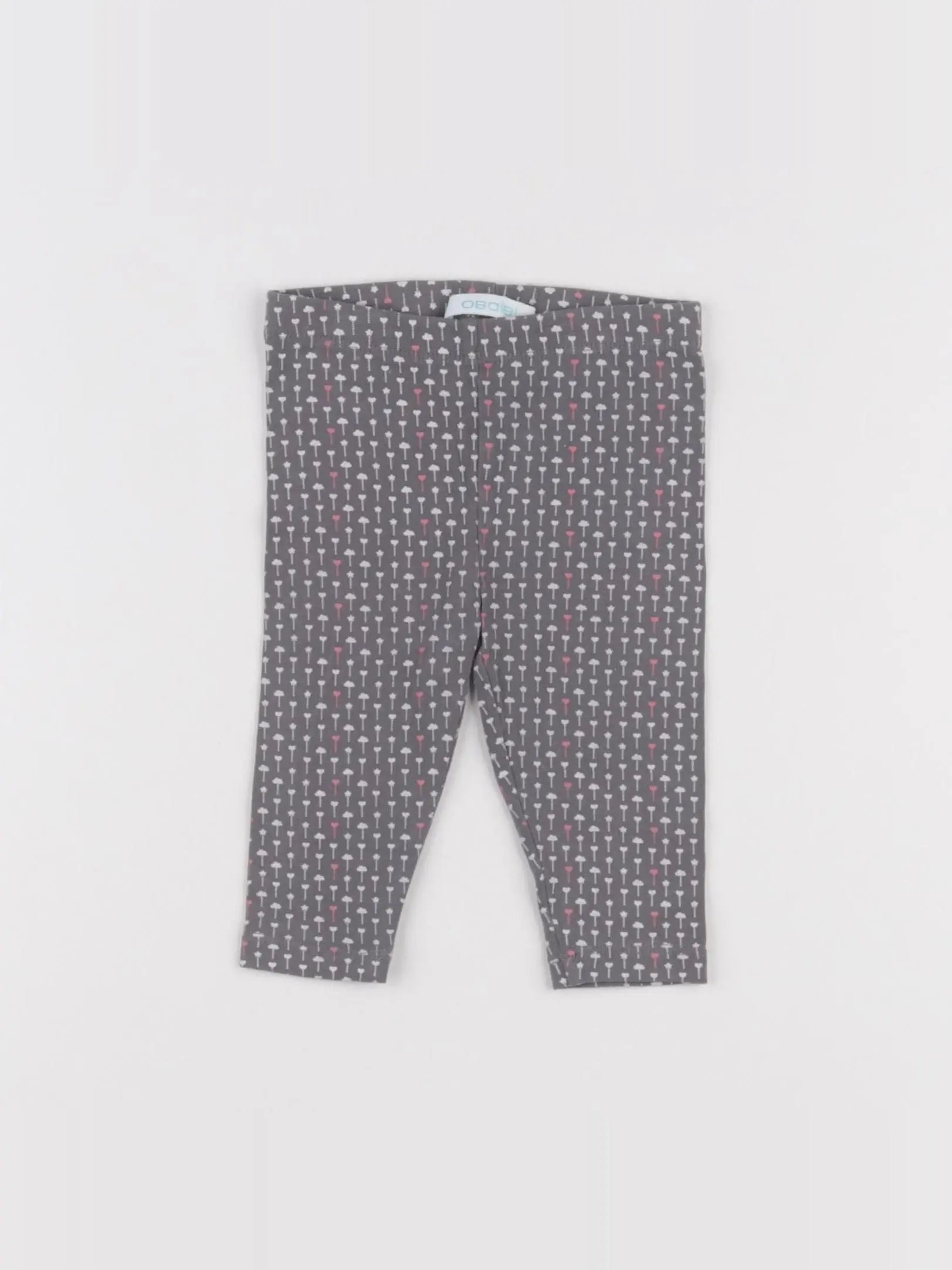 Obaïbi - legging rose, gris - 6 mois