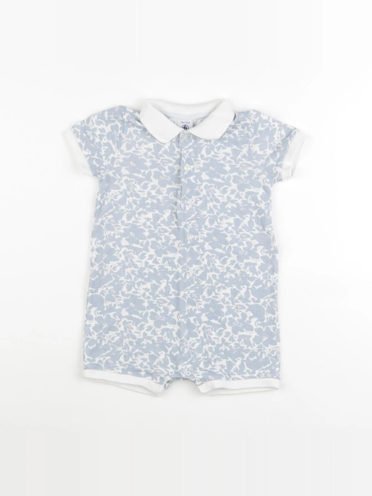 Petit Bateau - combinaison bleu - 12 mois