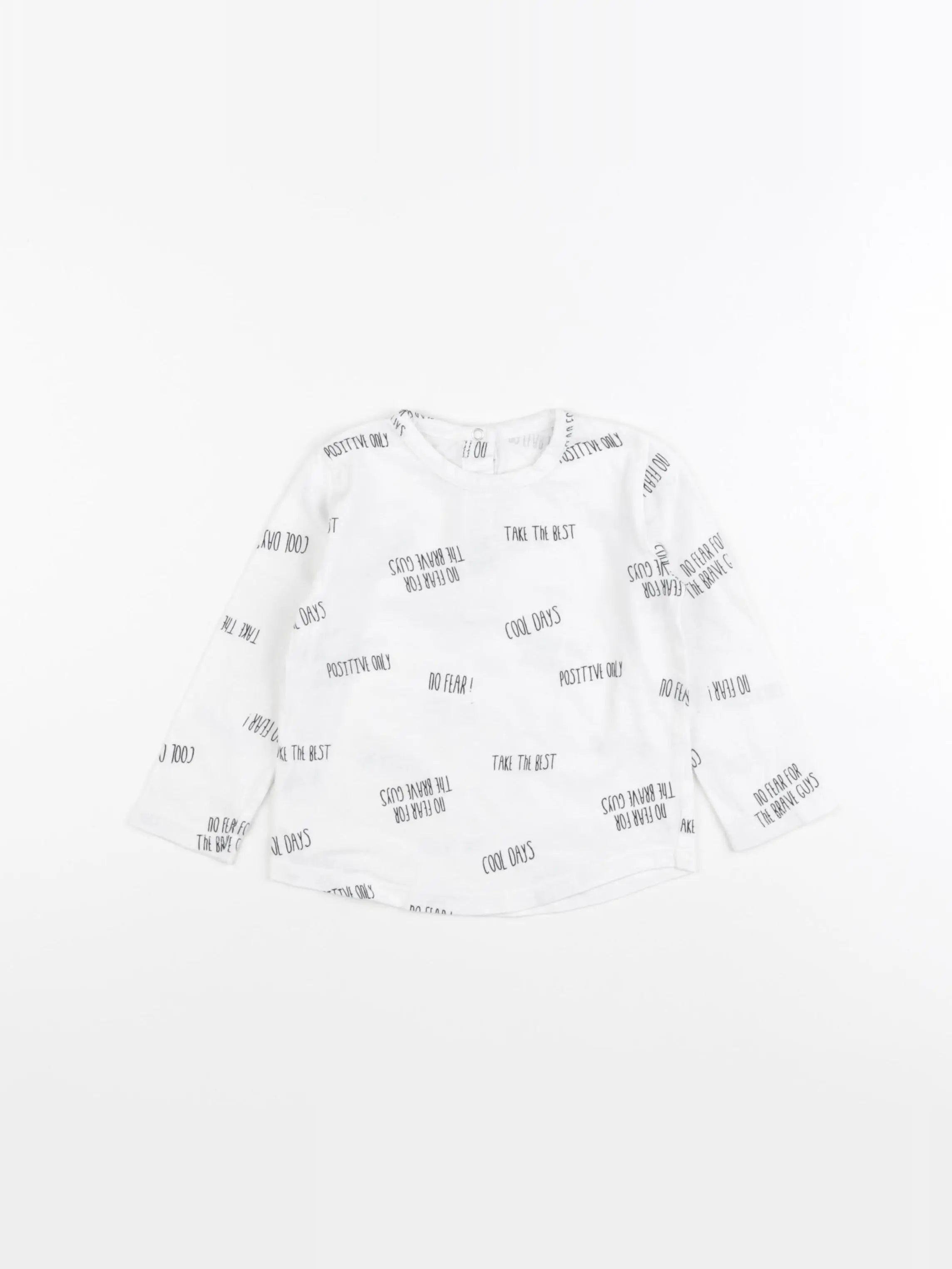 La Redoute - tee-shirt blanc, bleu - 18 mois