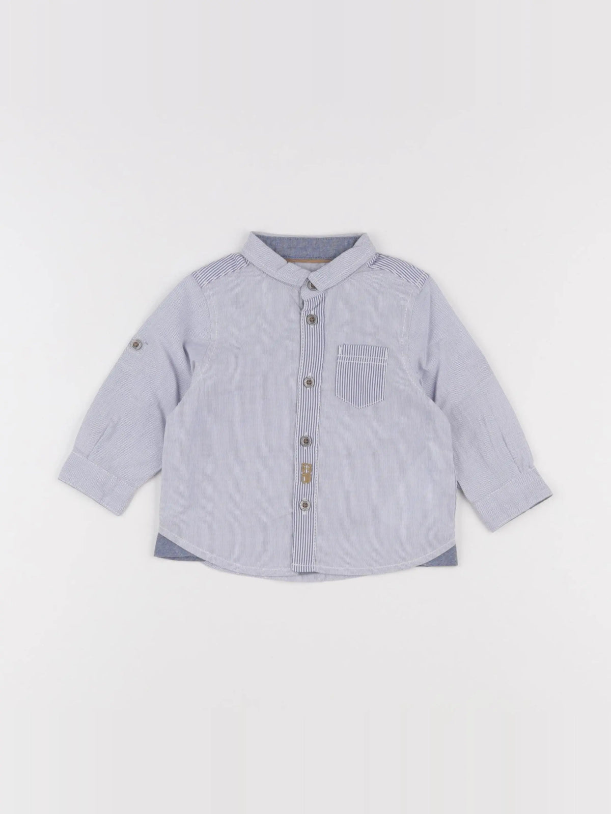 Obaïbi - chemise bleu - 6 mois