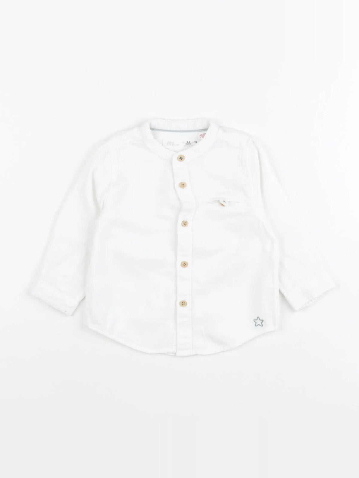 Zara - chemise blanc - 6/9 mois