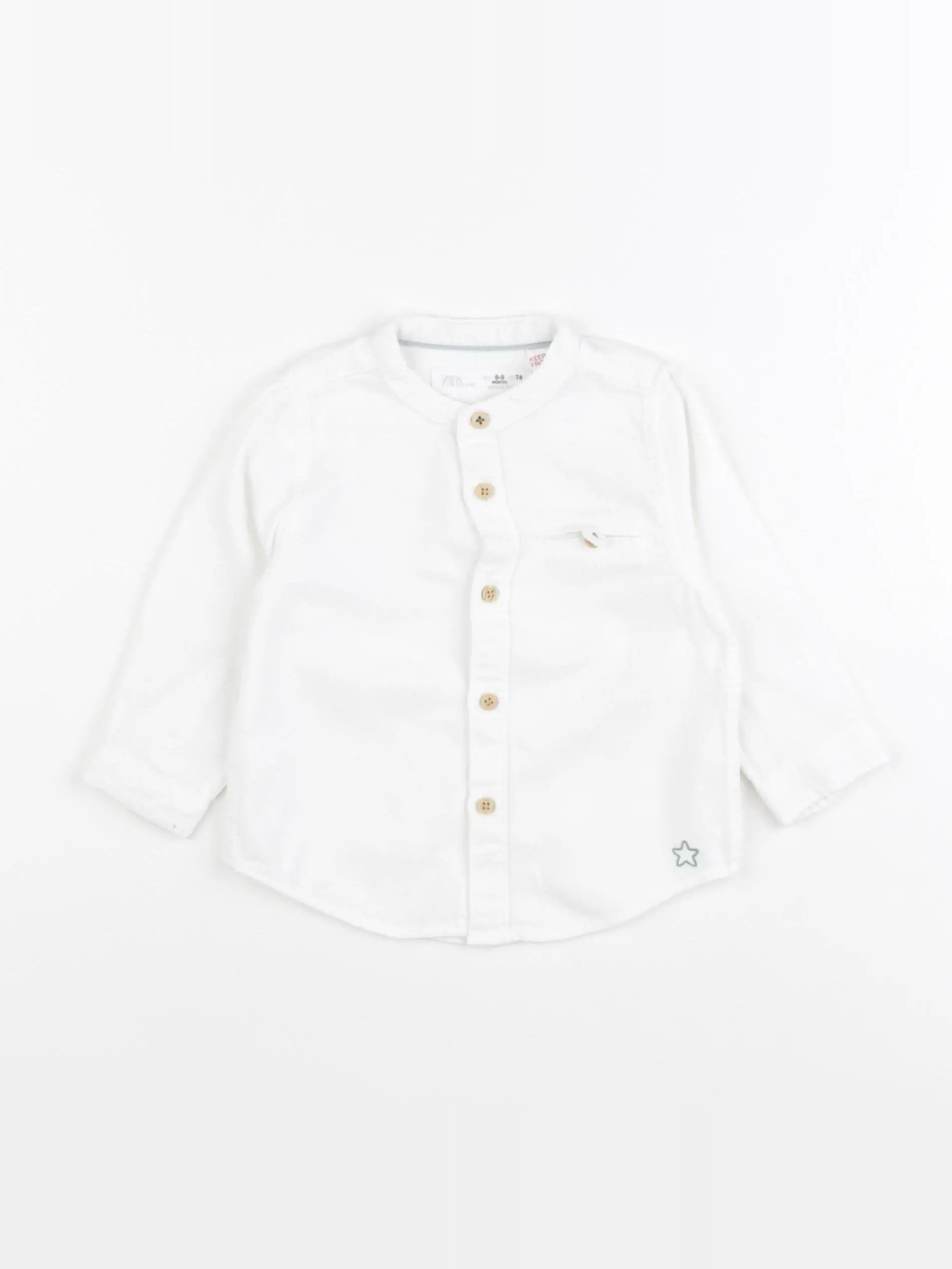 Zara - chemise blanc - 6/9 mois