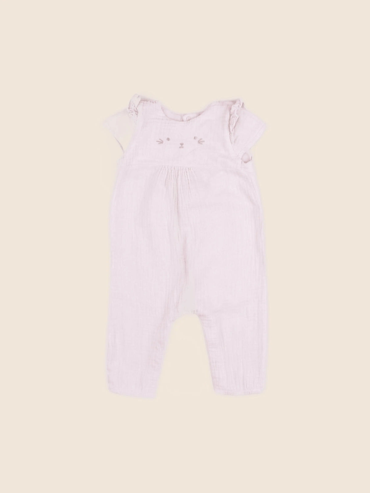 Vertbaudet - combinaison rose - 9 mois