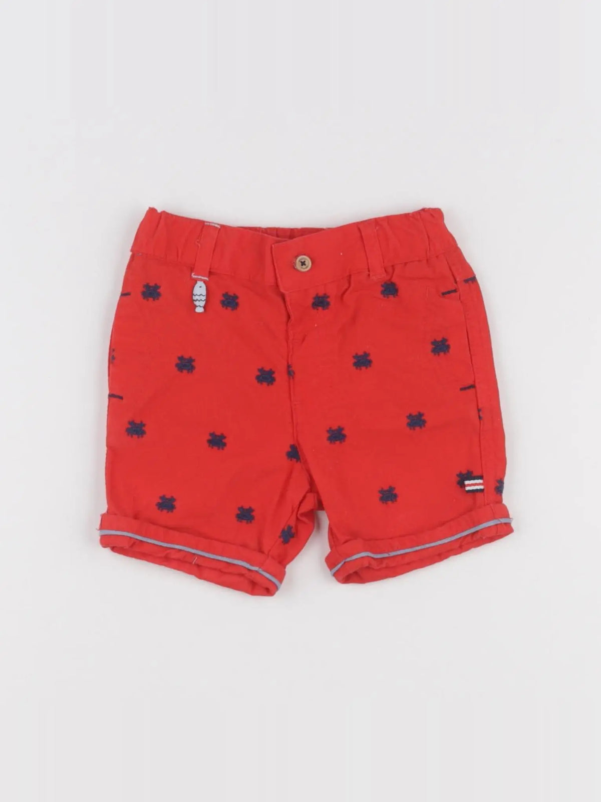 Sergent Major - short rouge - 6 mois