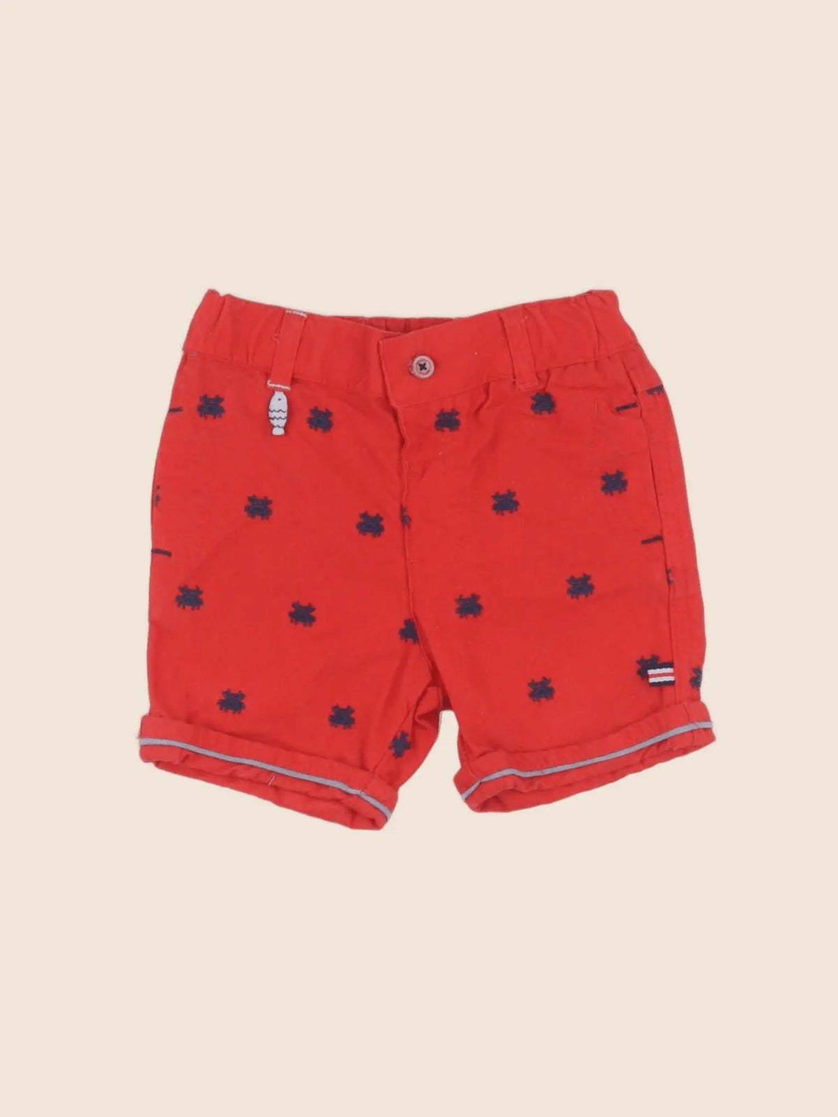 Sergent Major - short rouge - 6 mois