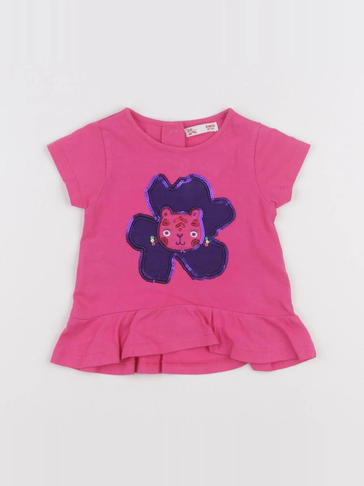 DPAM - tee-shirt rose - 6 mois