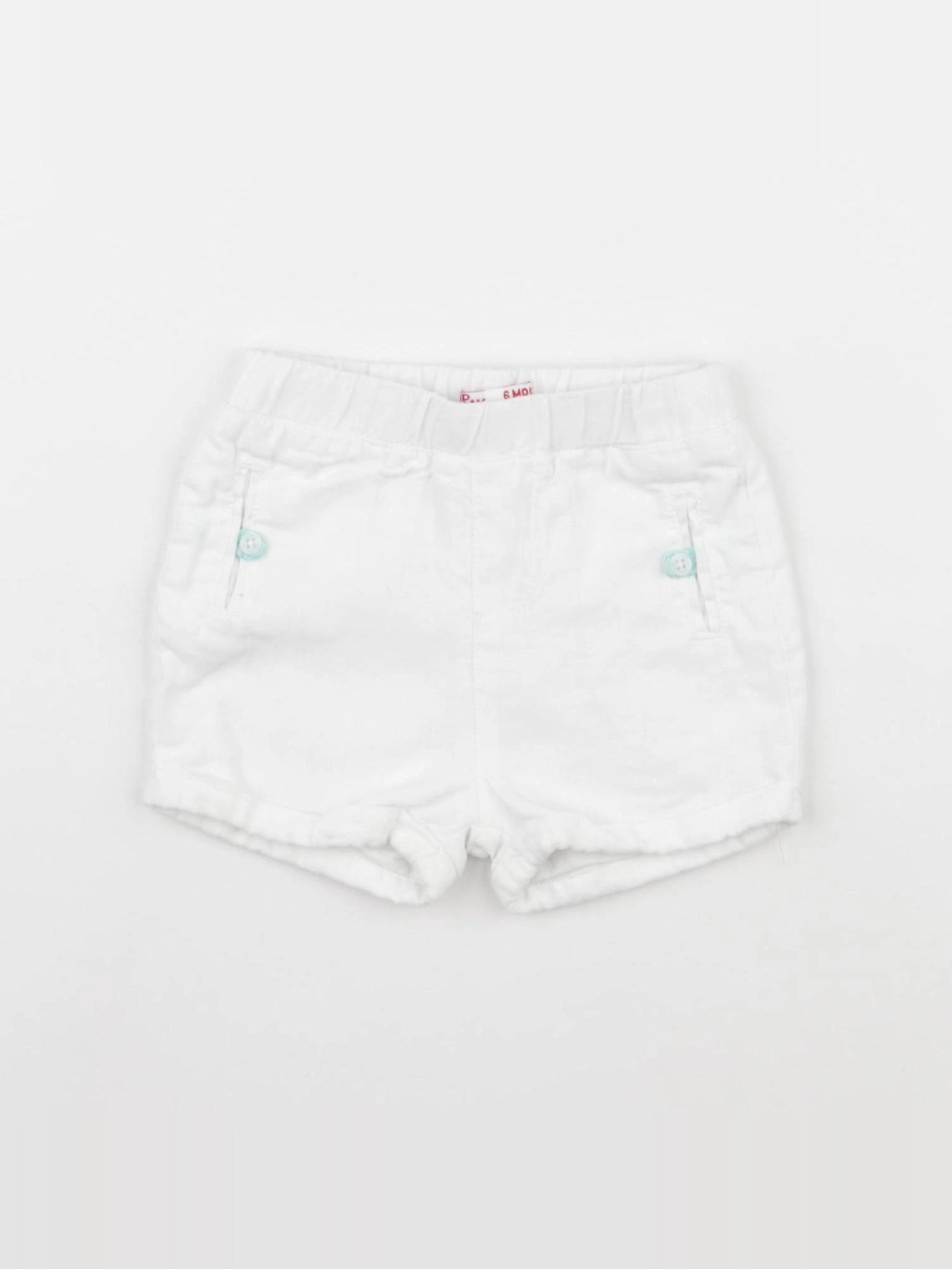 DPAM - short blanc - 6 mois