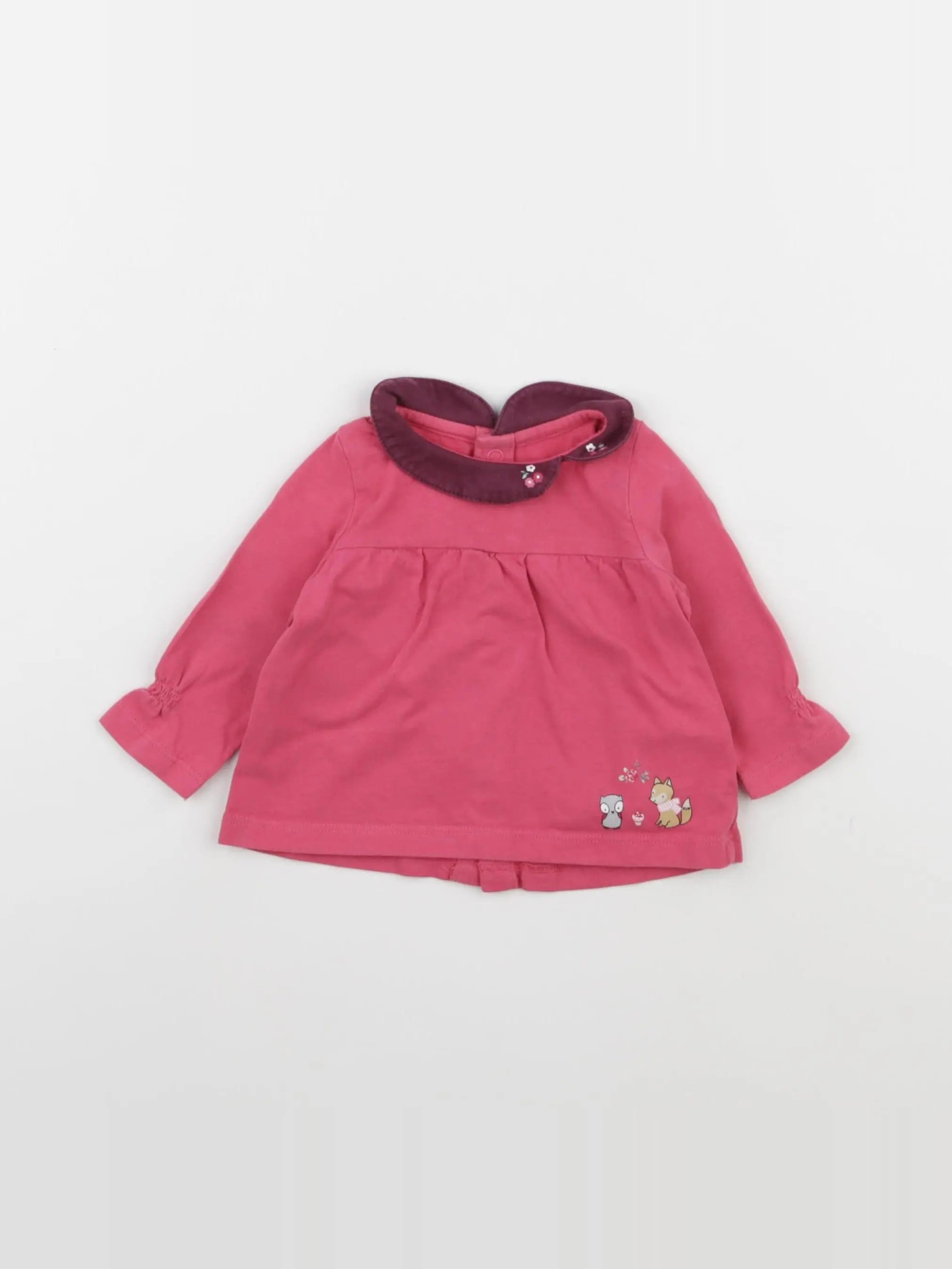 Sergent Major - tee-shirt rose - 3 mois