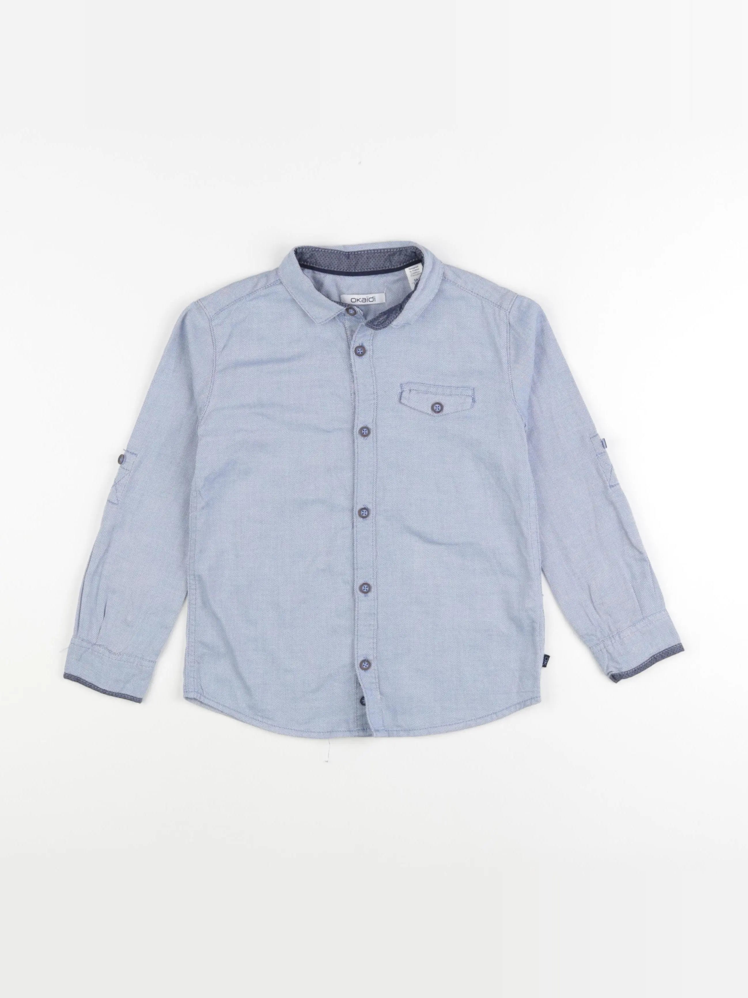 Okaidi - chemise bleu - 5 ans