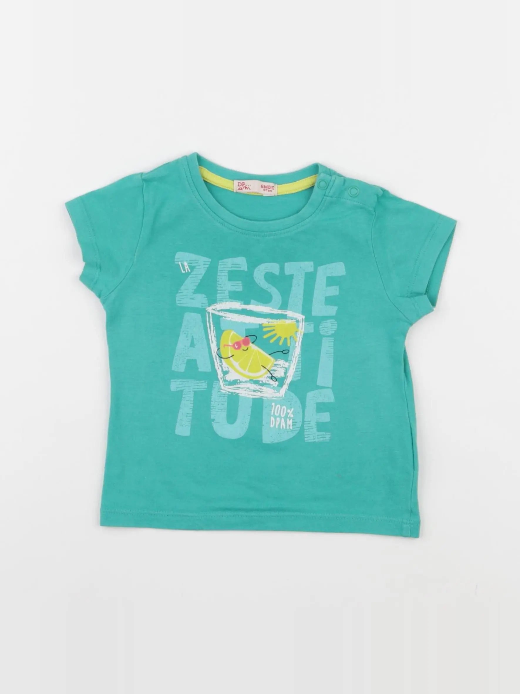 DPAM - tee-shirt vert - 6 mois