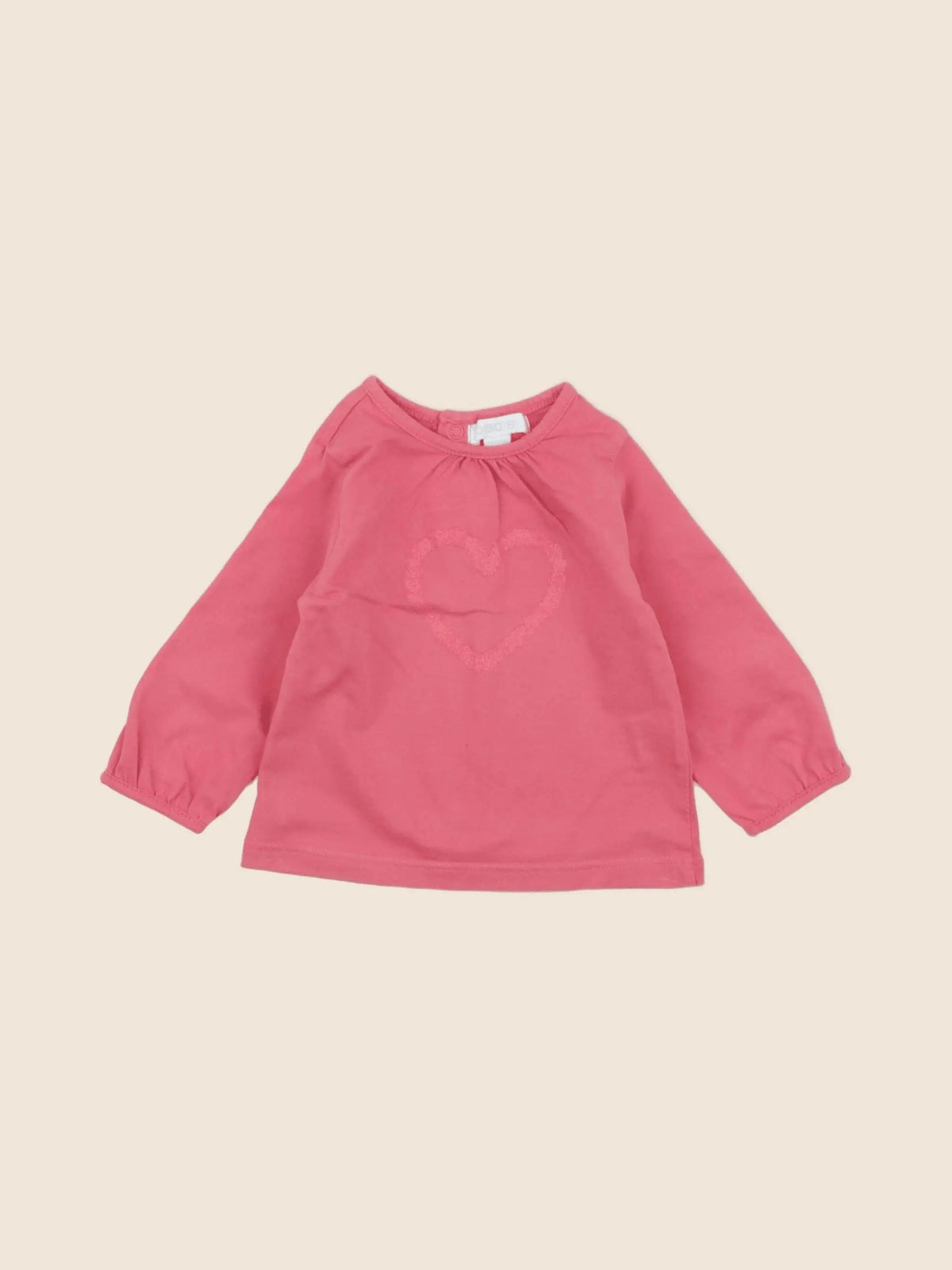 Obaïbi - tee-shirt rose - 3 mois