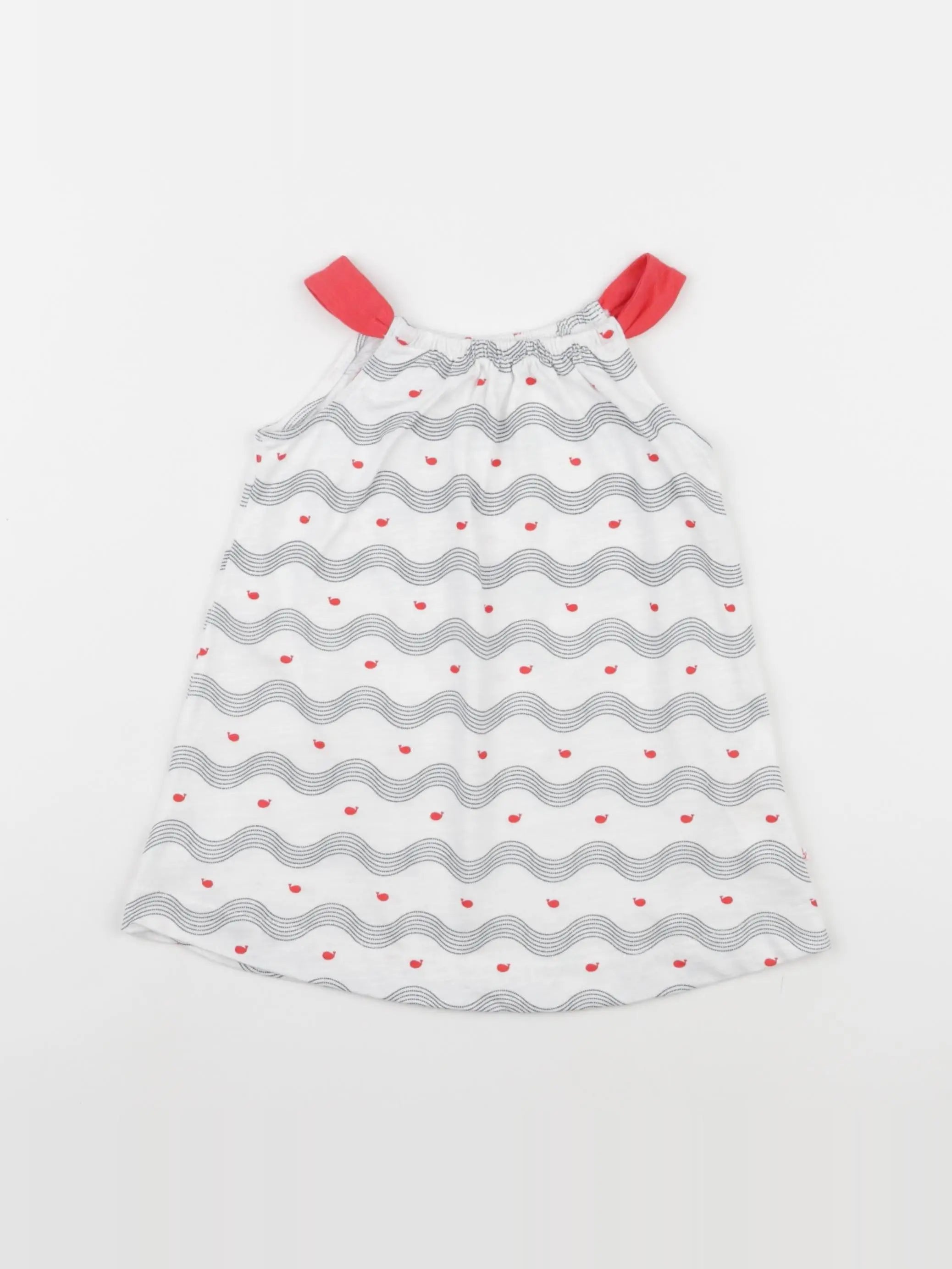 Obaïbi - robe blanc, bleu - 6 mois