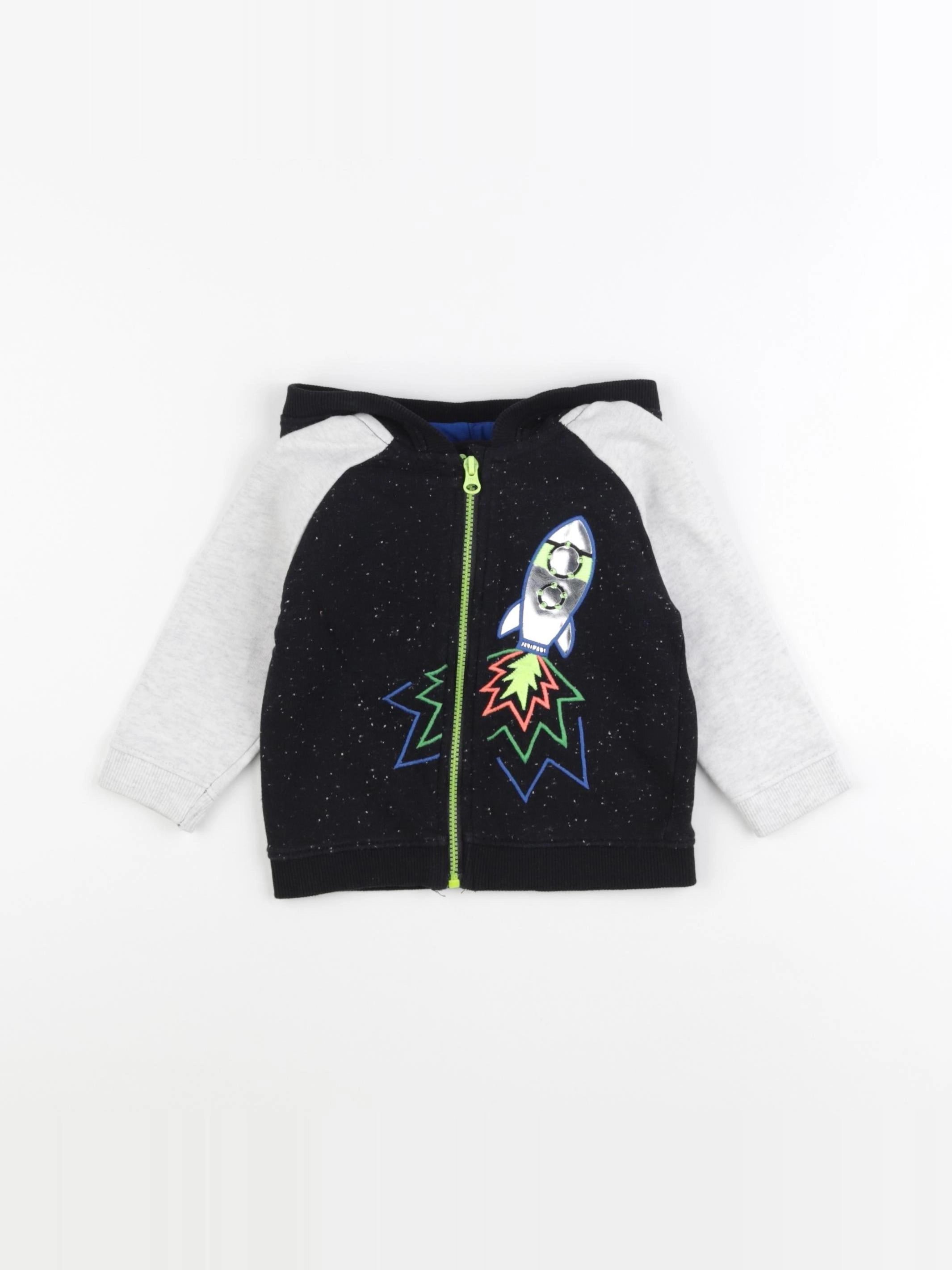 DPAM - sweat gris, noir - 12 mois