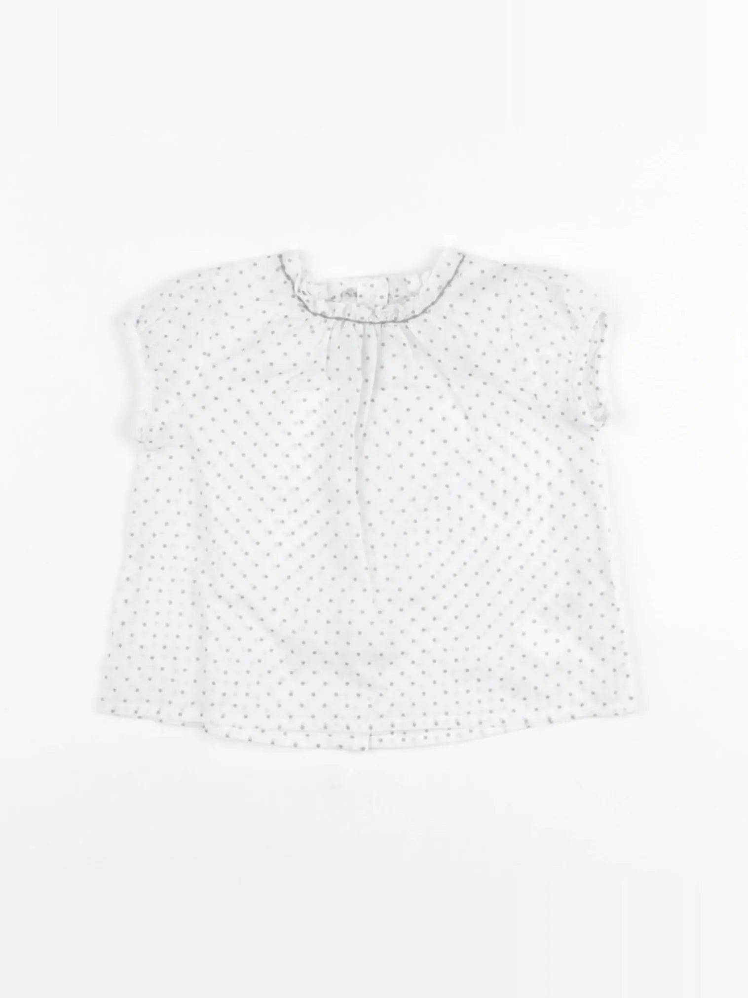 Nanos baby - blouse blanc, argent - 6 mois