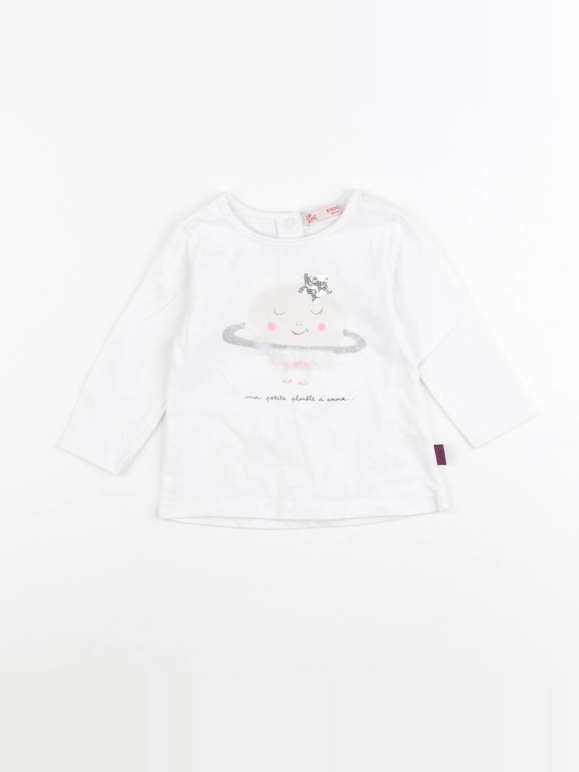 DPAM - tee-shirt blanc - 6 mois
