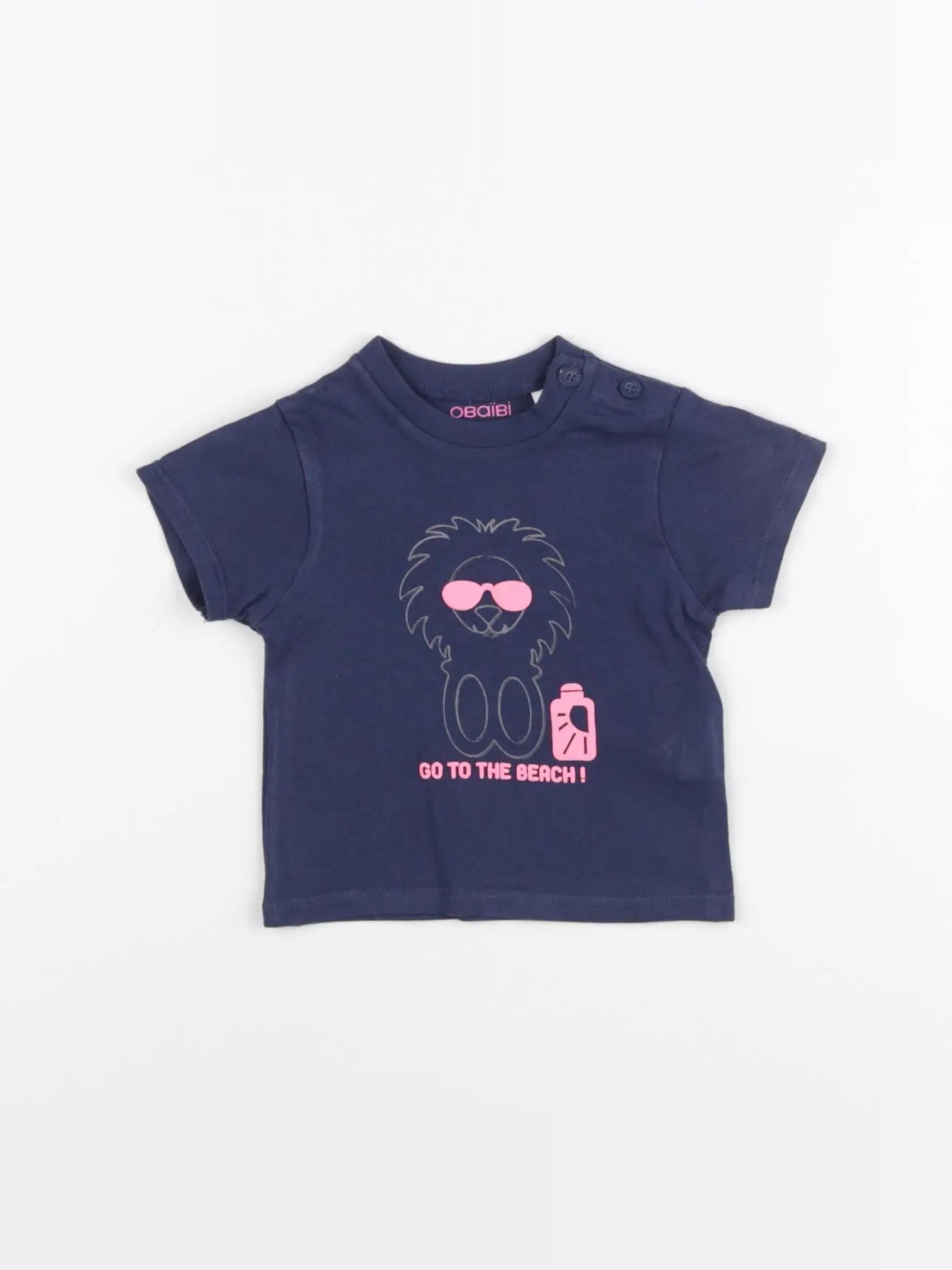 Obaïbi - tee-shirt bleu - 3 mois
