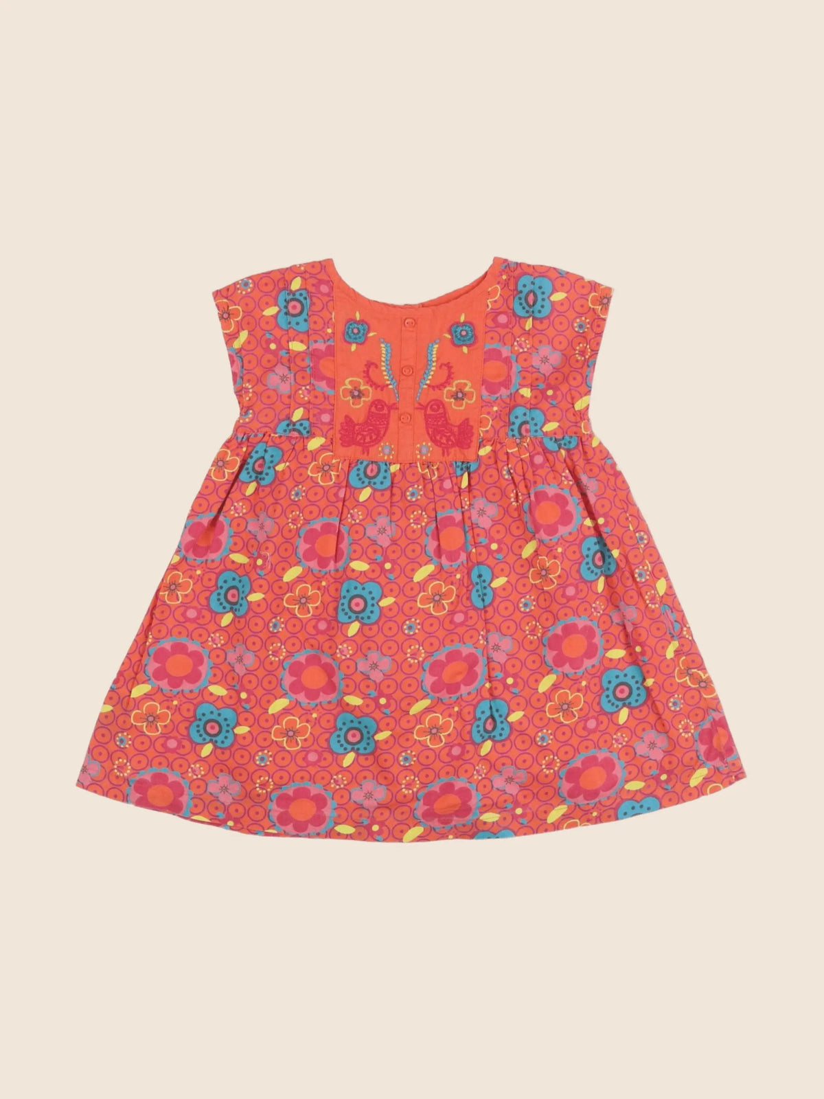 DPAM - robe orange, bleu - 9 mois