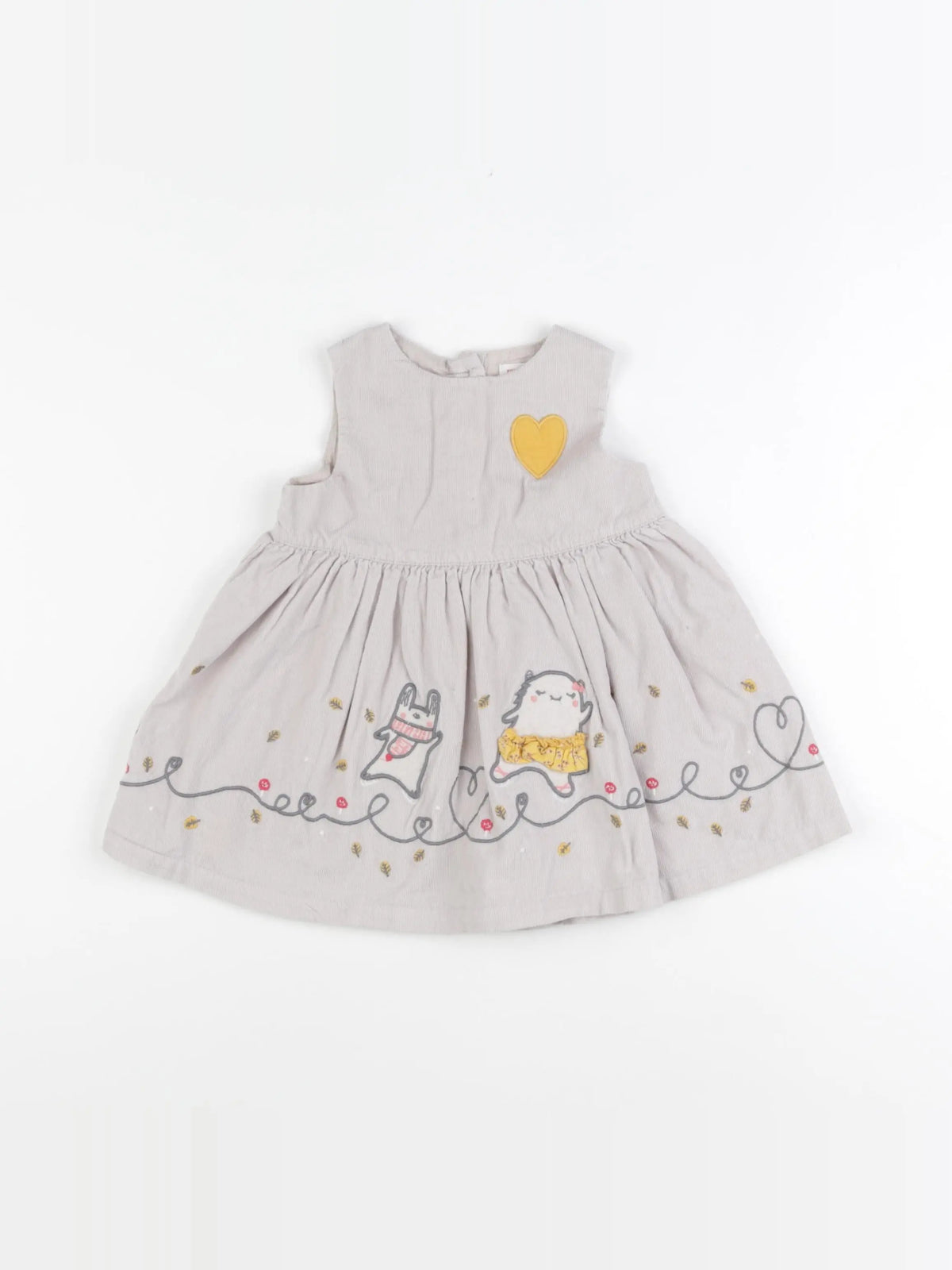 DPAM - robe gris, jaune - 9 mois